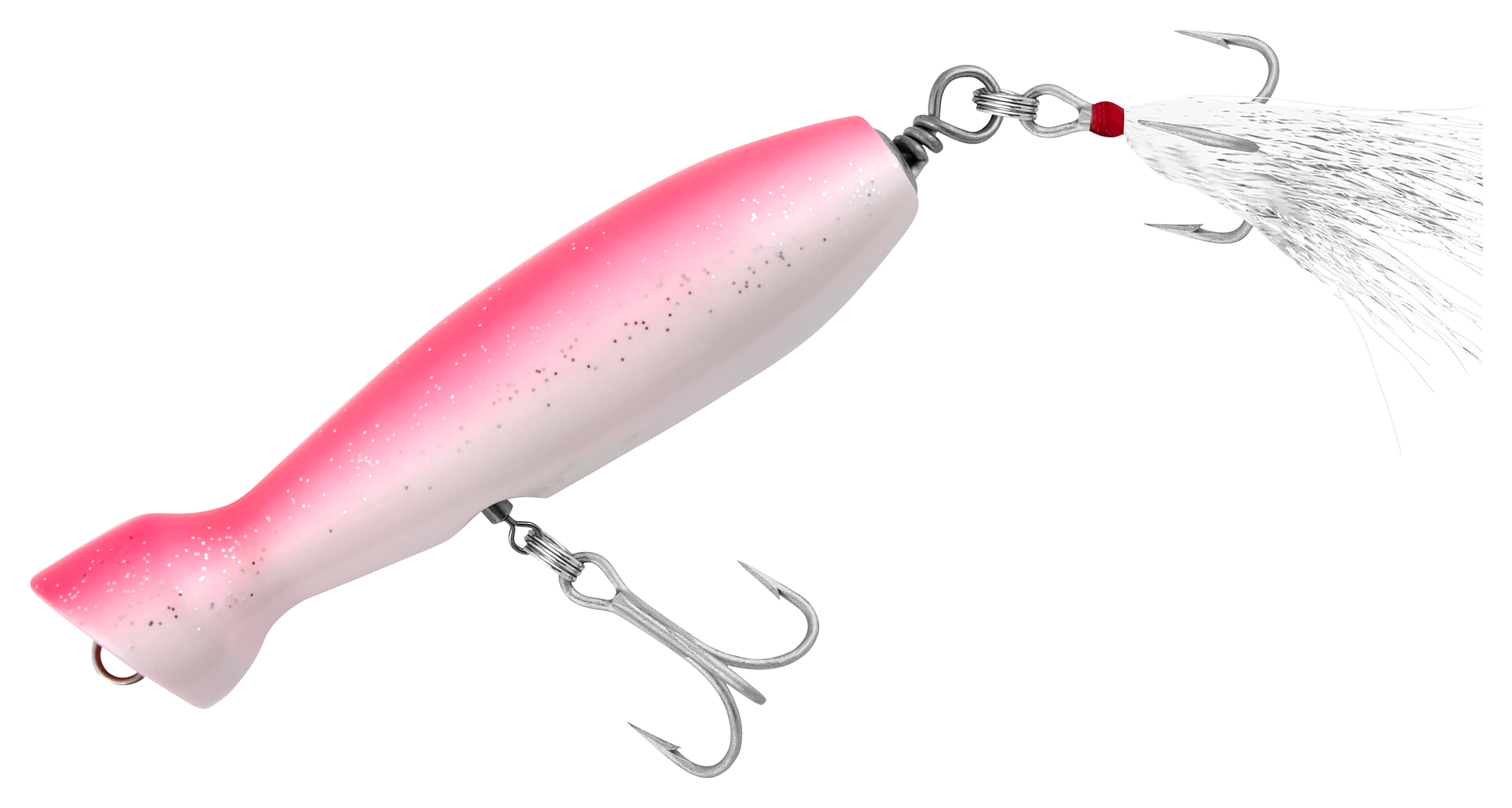 Image of Tsunami Timberlure Bottle Style Popper - 5-1/2″ - Pink/White Belly