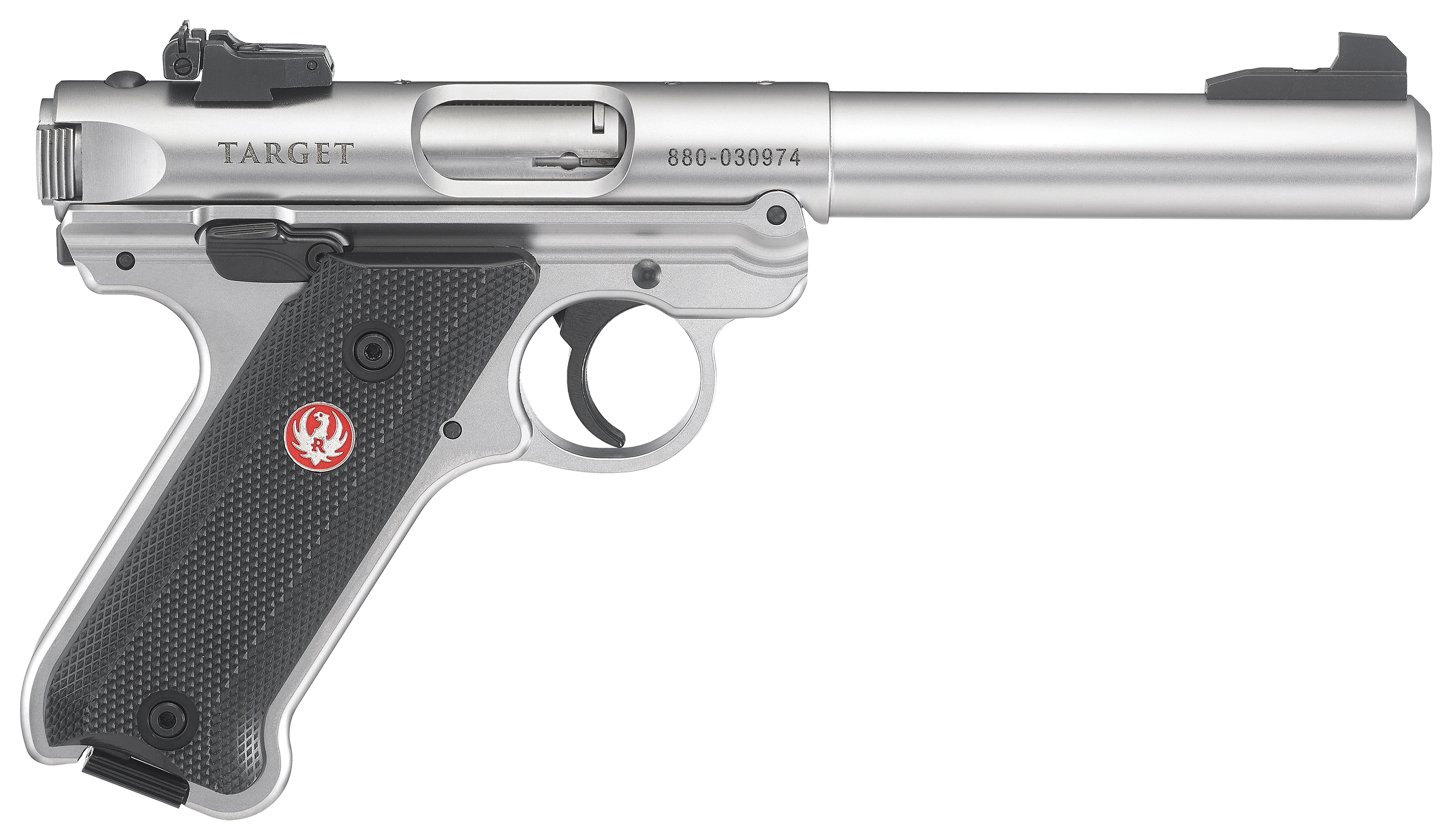 Ruger Mark IV Target Stainless Steel SemiAuto Rimfire Pistol