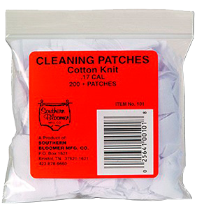 Southern Bloomer Cotton Knit Gun Cleaning Patches - 45 Cal - 100 pack - Southern Bloomer