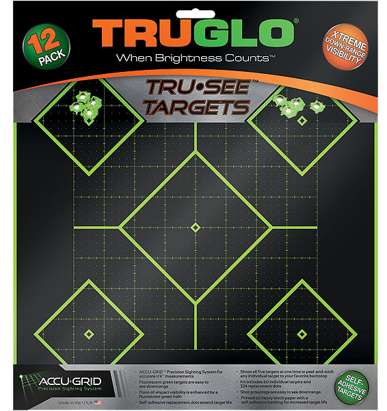 TruGlo TRUGLO TRU-SEE Splatter 5 Diamond Targets - Black/Green - 12 Pack - $19.99 at Cabela's Program