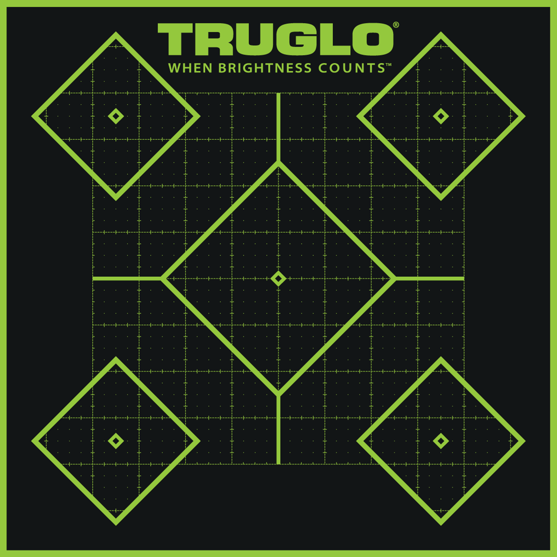 TruGlo TRUGLO TRU-SEE Splatter 5 Diamond Targets - Black/Green - 6 Pack - $12.99 at Cabela's Program