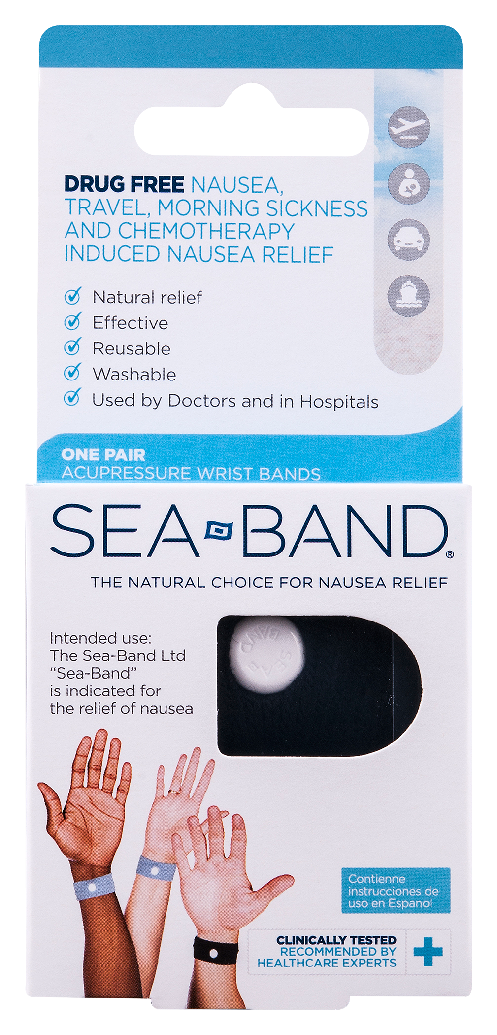 Marine Sports Sea-Band Sea Sick Nausea Relief Accupressure Wrist Band 2-Pac