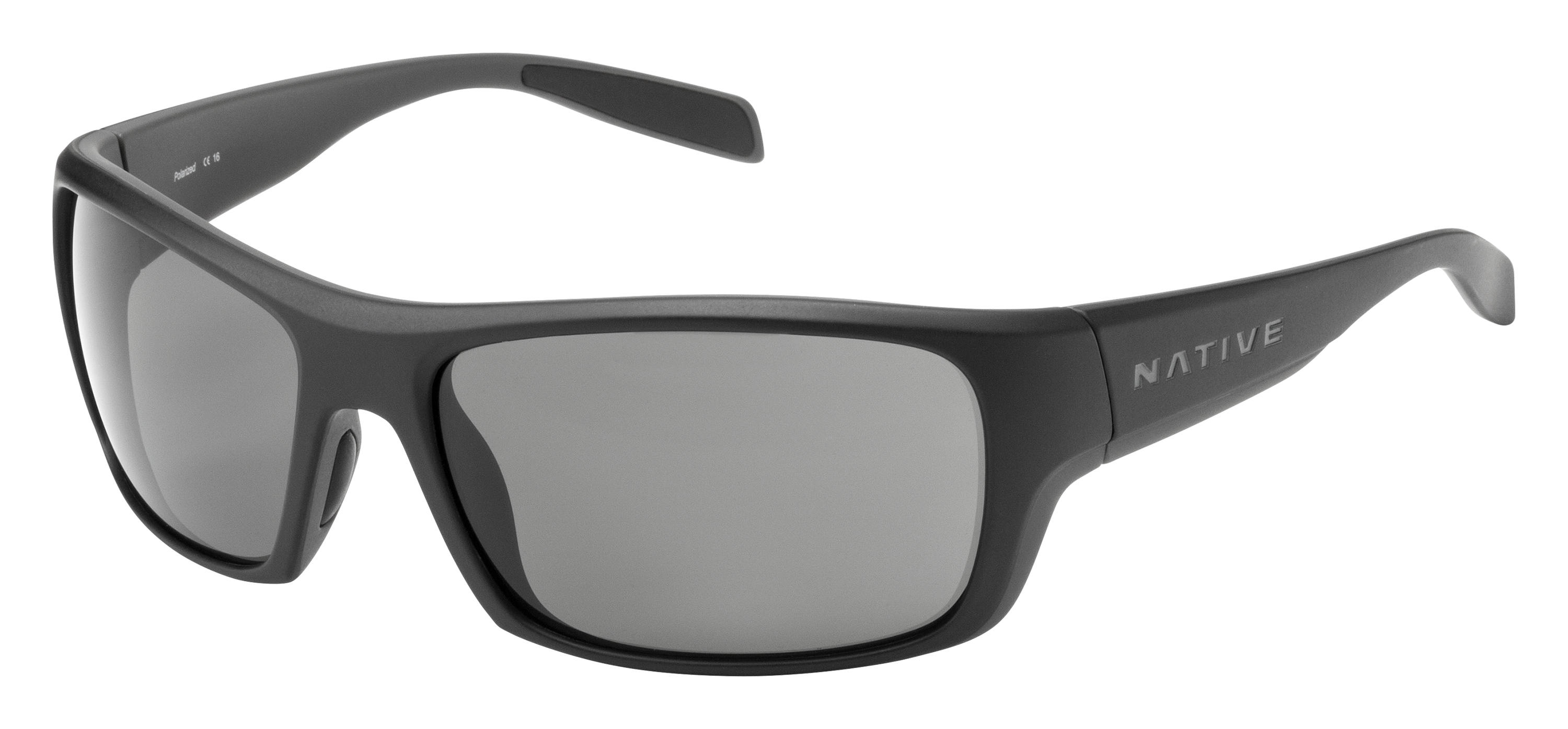 Native Eyewear Eddyline Polarized Sunglasses - Matte Black/Gray