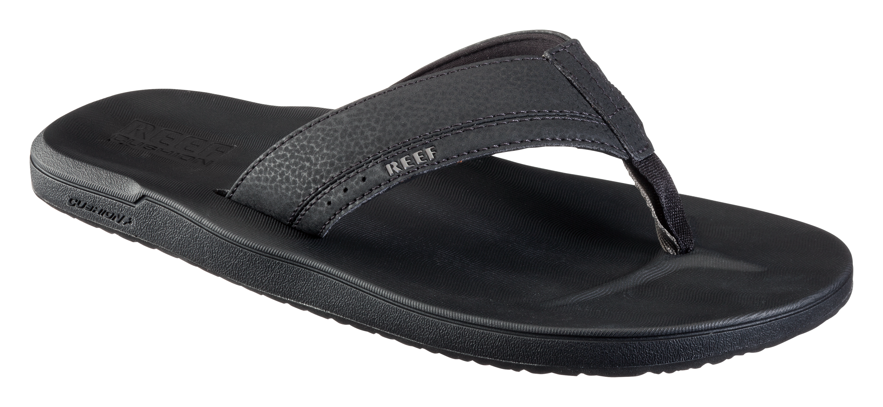 Reef Contoured Cushion Sandals for Men - Black - 9M