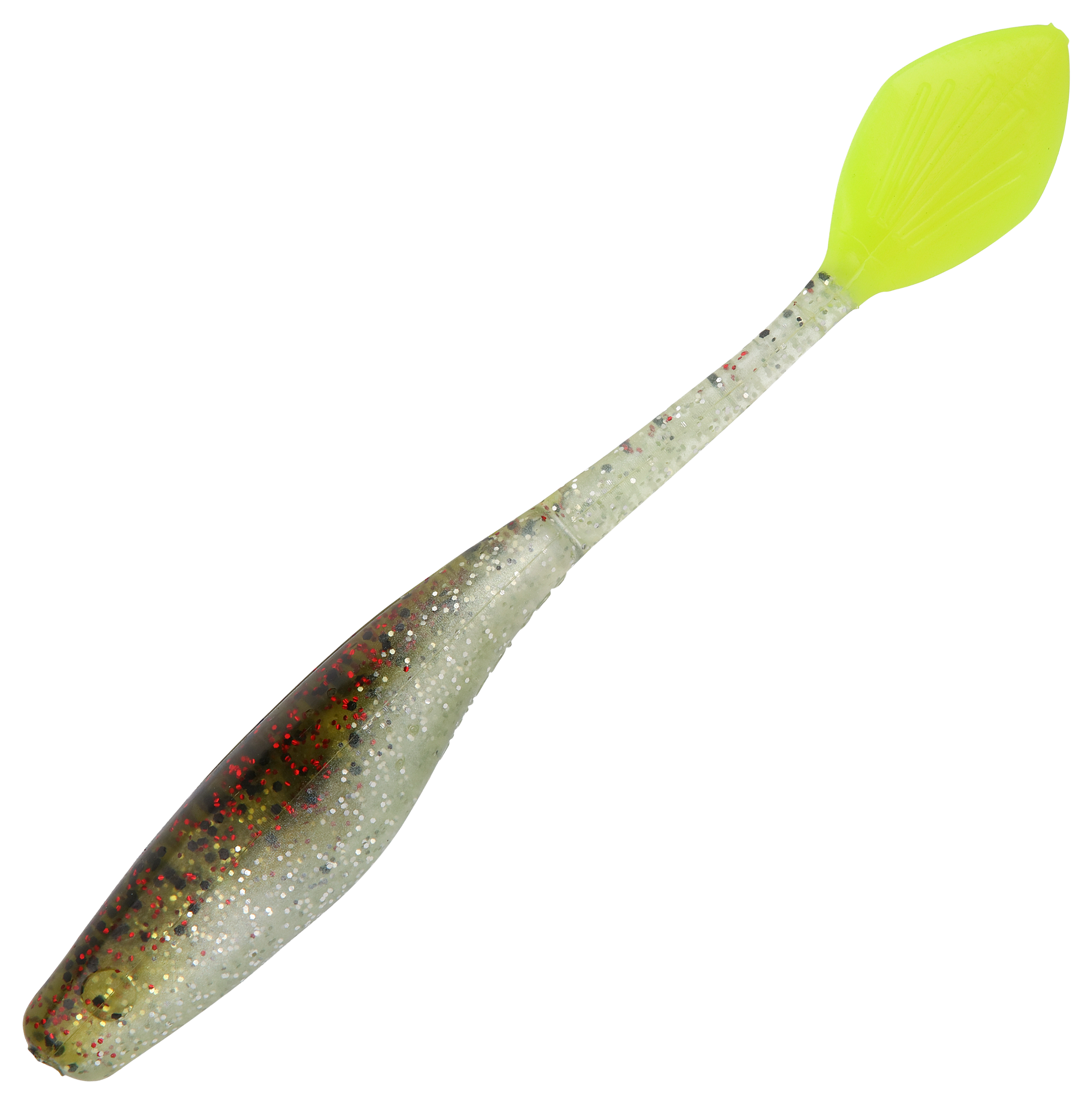 Kwigglers Willow Tail Shad - 5-1/4 - Green Silver Holographic