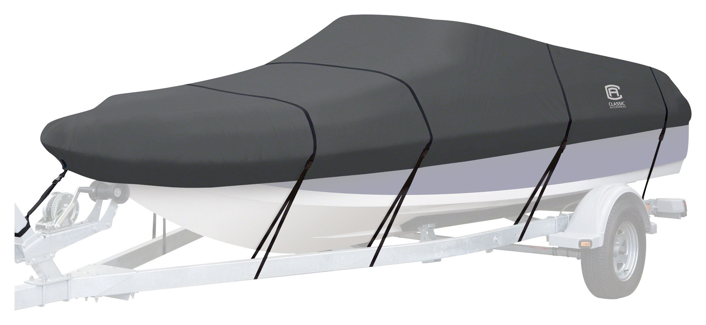 Image of Classic Accessories StormPro Deck Boat Cover - Charcoal - 116″