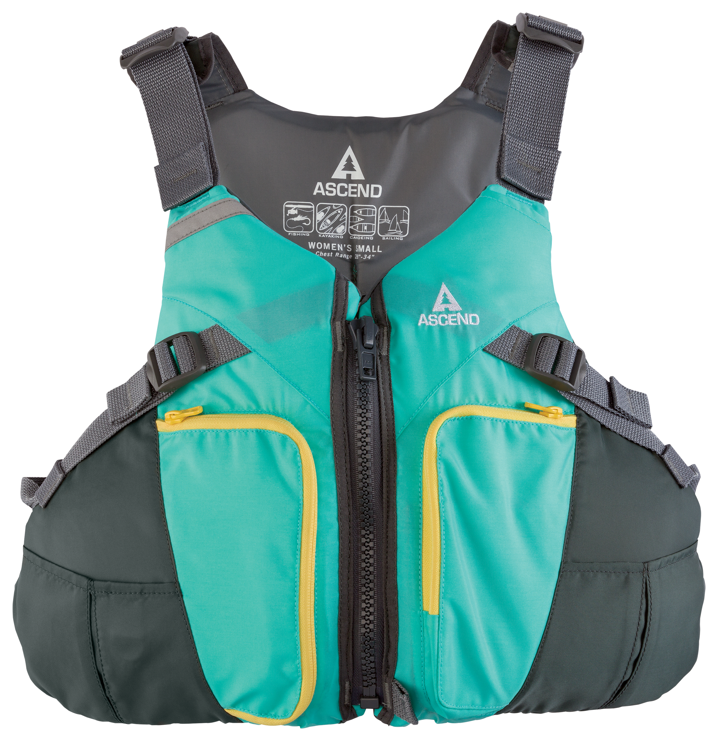 Ascend Ascend Deluxe Kayak Paddling Life Jacket - Aqua - $59.99 at Cabela's Program
