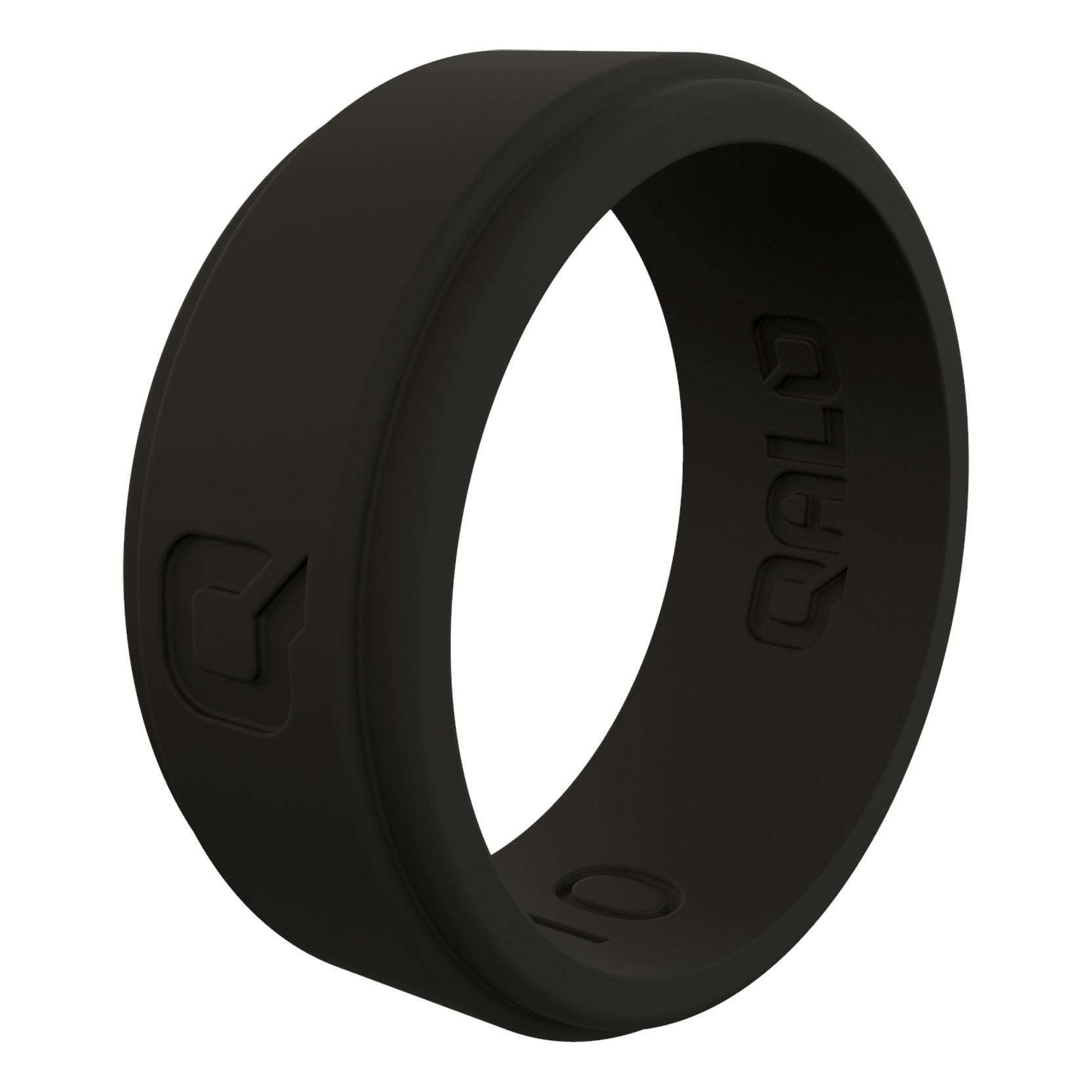 QALO Black Step Edge Q2X Silicone Ring for Men - 12
