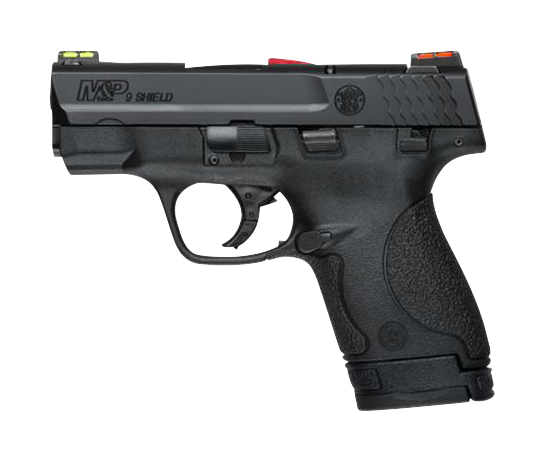 Image of Smith &Wesson M&ampP Shield Semi-Auto Pistol with Fiber Optic Sights and Thumb Safety - 9mm