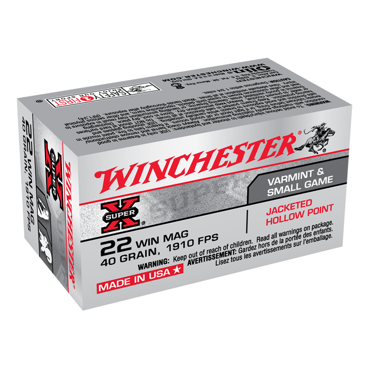 Winchester Super-X .22 WMR 40 Grain JHP Rimfire Ammunition