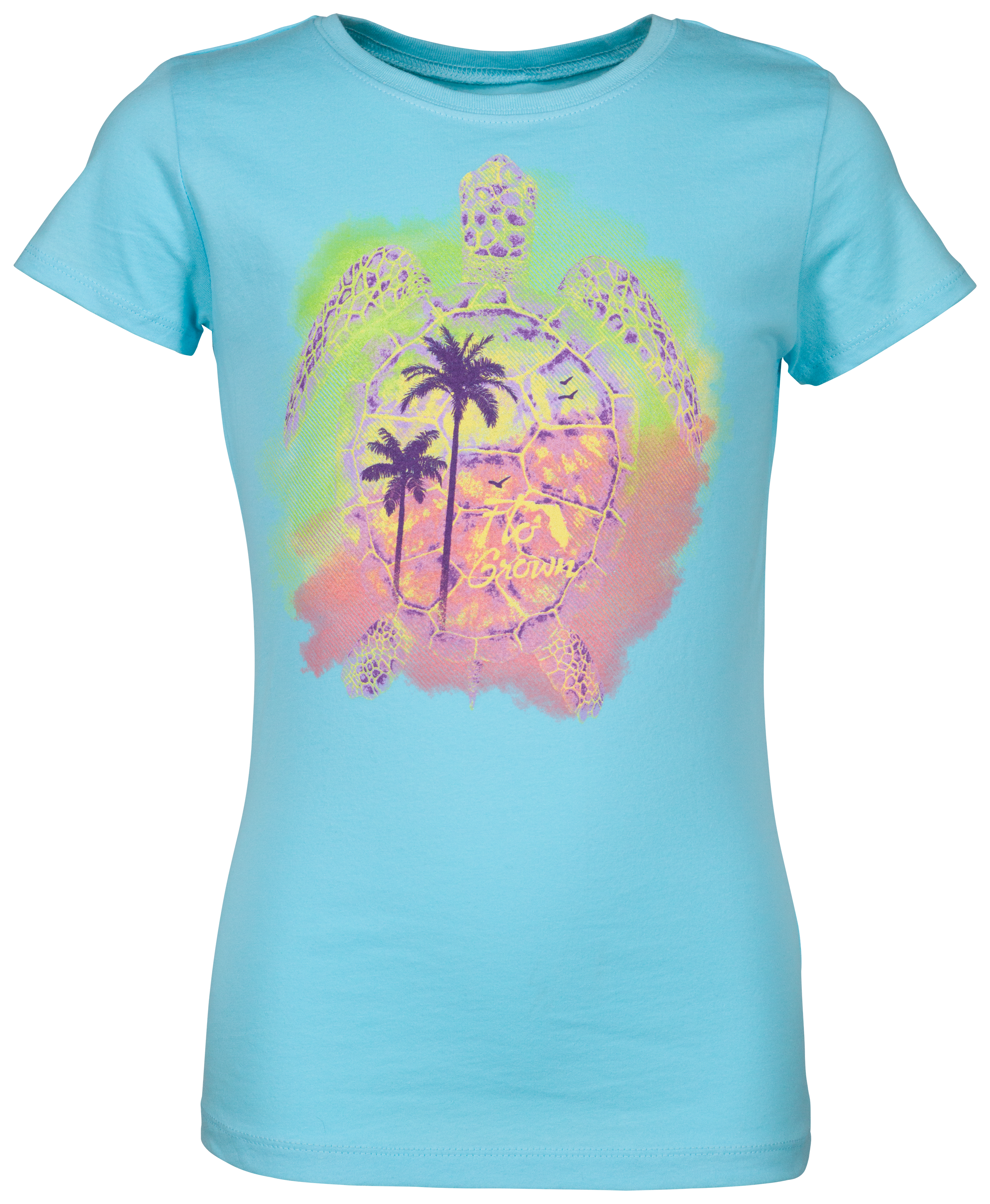 FloGrown Painted Turtle Short-Sleeve T-Shirt for Kids - Teal - L