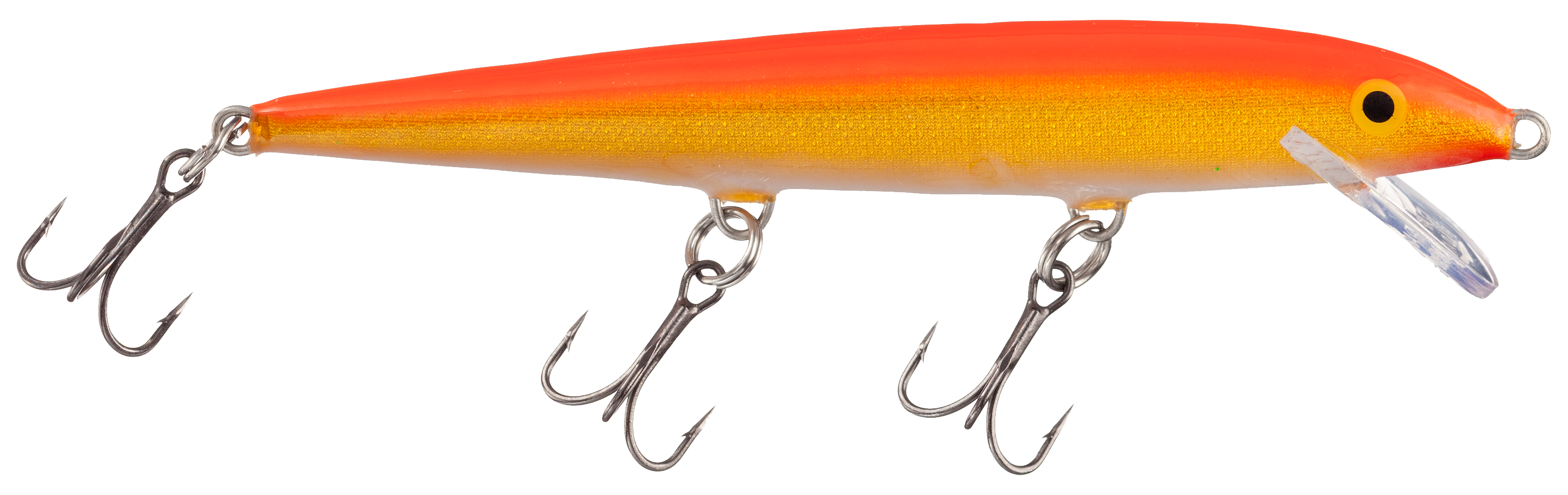 Image of Rapala Original Floating Minnow - 4-3/8″ - 3/16 oz. - Gold Plated Fluorescent Red