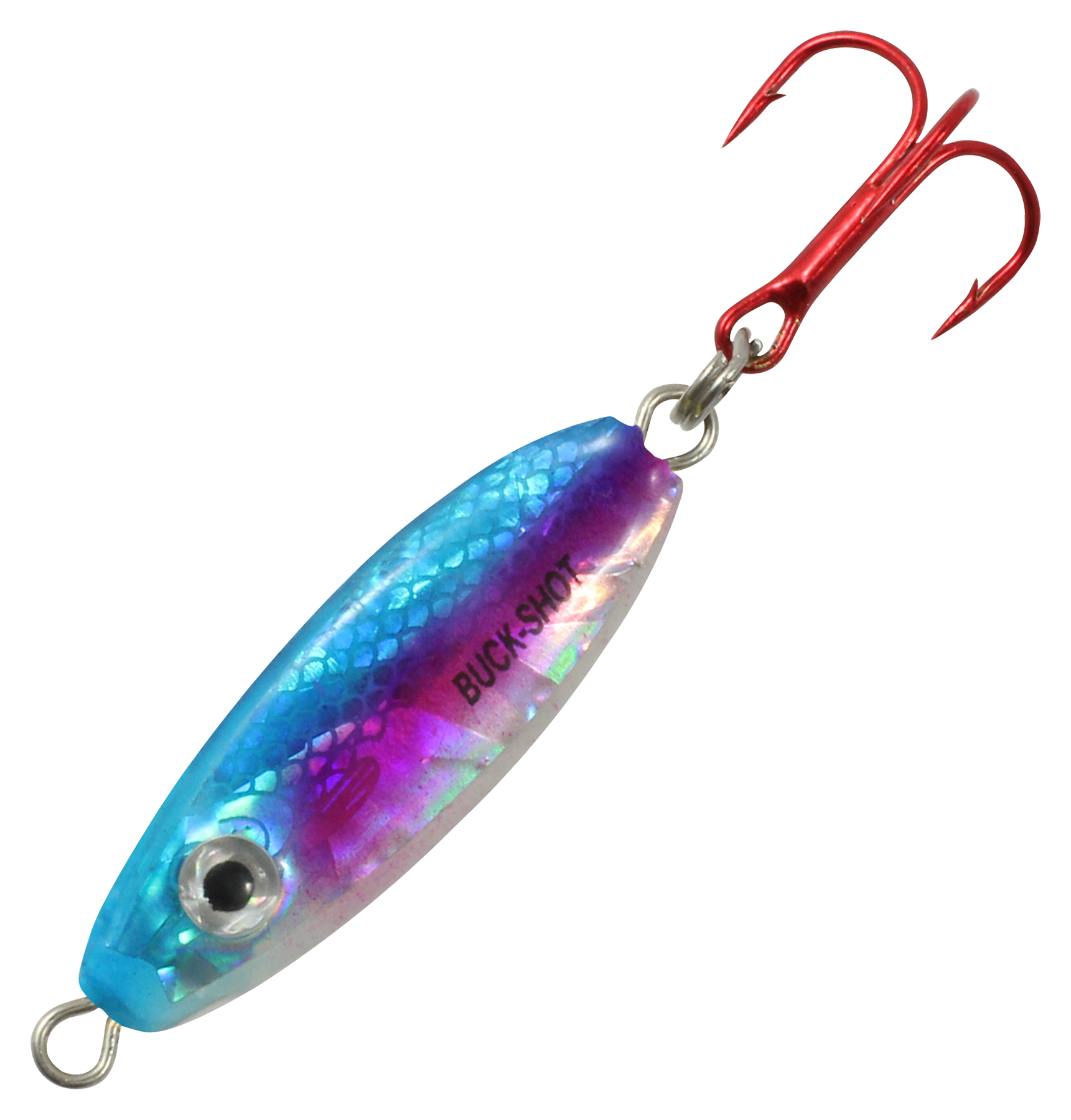 Northland Fishing Tackle Buck-Shot Rattle Spoon - #8, 1/16 oz. - Super Glo Rainbow