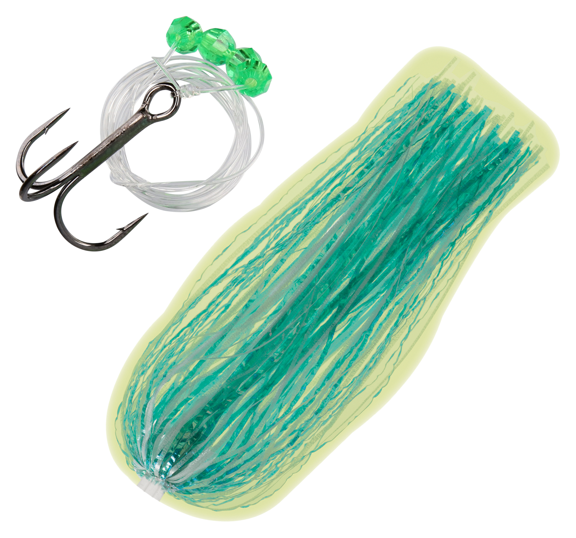 Image of Howie's Tackle Original Howie Fly Rig - 3-1/4″ - Glow/Aqua