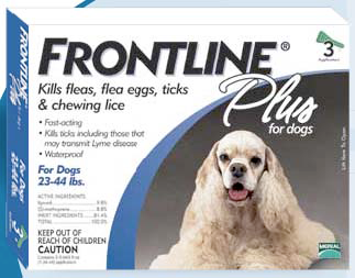 Frontline Plus For Dogs - 23 - 44 lbs.