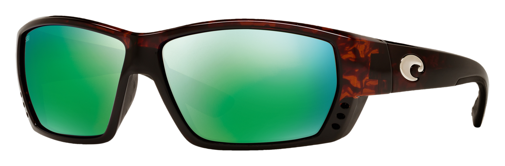 Costa Del Mar Tuna Alley 580G Glass Polarized Sunglasses - Tortoise/Green Mirror - X-Large - Costa Del Mar