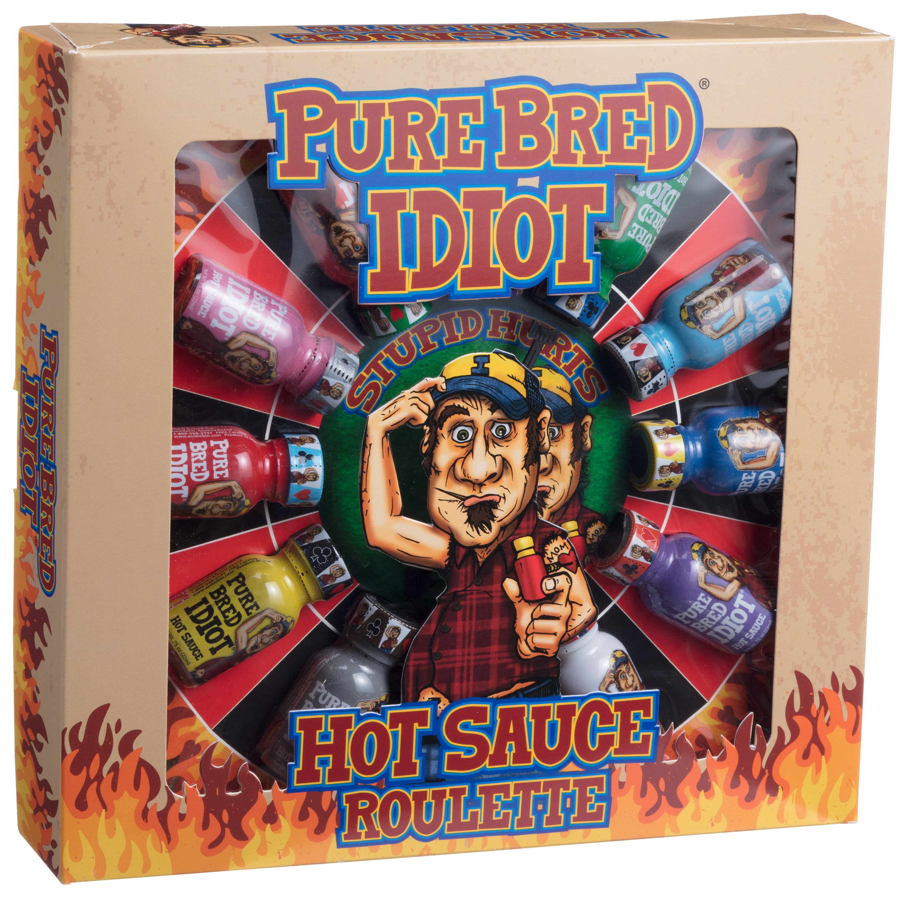 Ass Kickin' Pure Bred Idiot Hot Sauce Roulette Game - 9oz