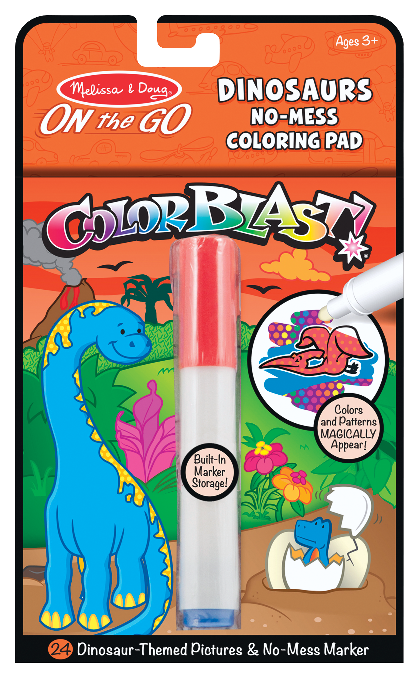 Melissa &Doug Dinosaurs On-The-Go Colorblast No-Mess Coloring Pad