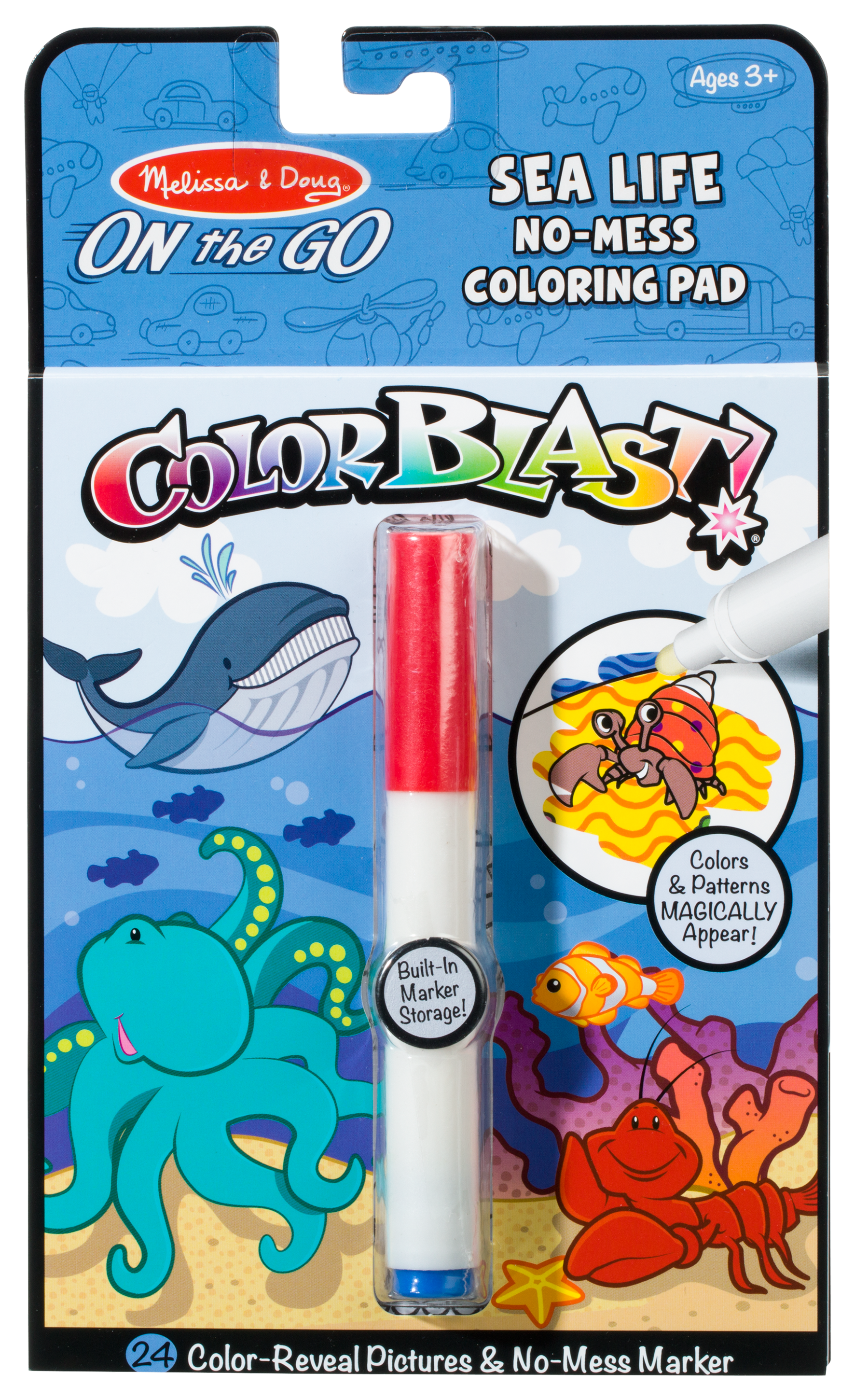 Melissa &Doug Sea Life On-The-Go Colorblast No-Mess Coloring Pad