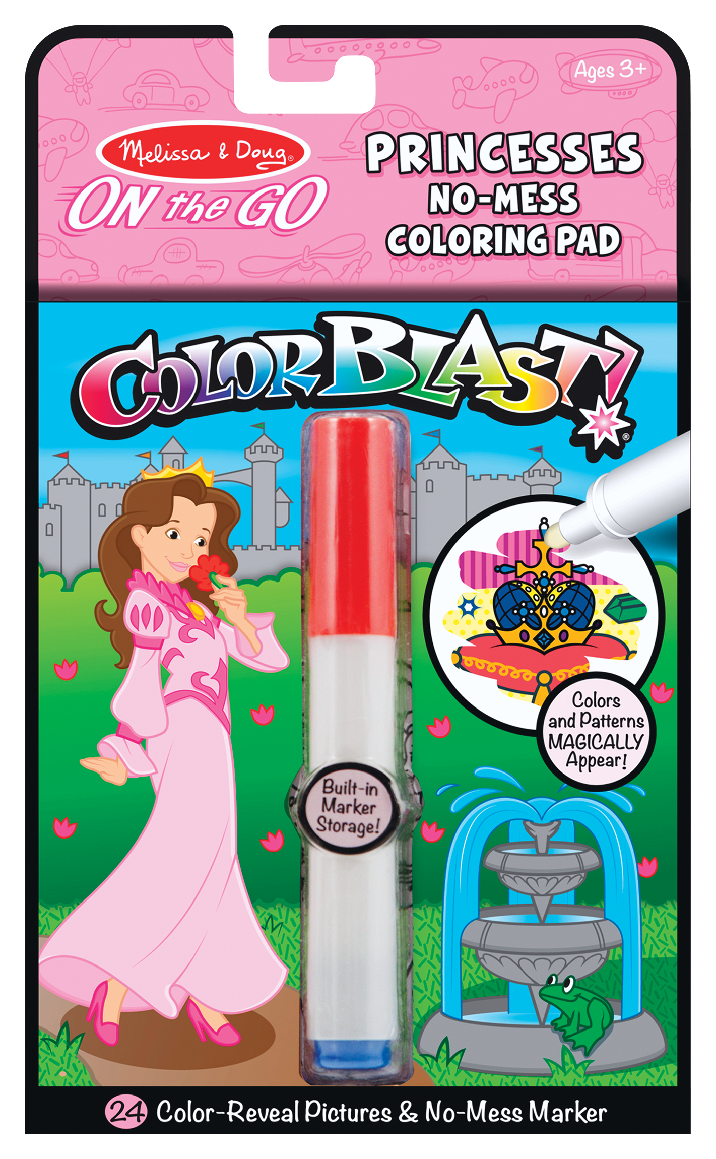 Melissa &Doug Princess On-The-Go Colorblast No-Mess Coloring Pad