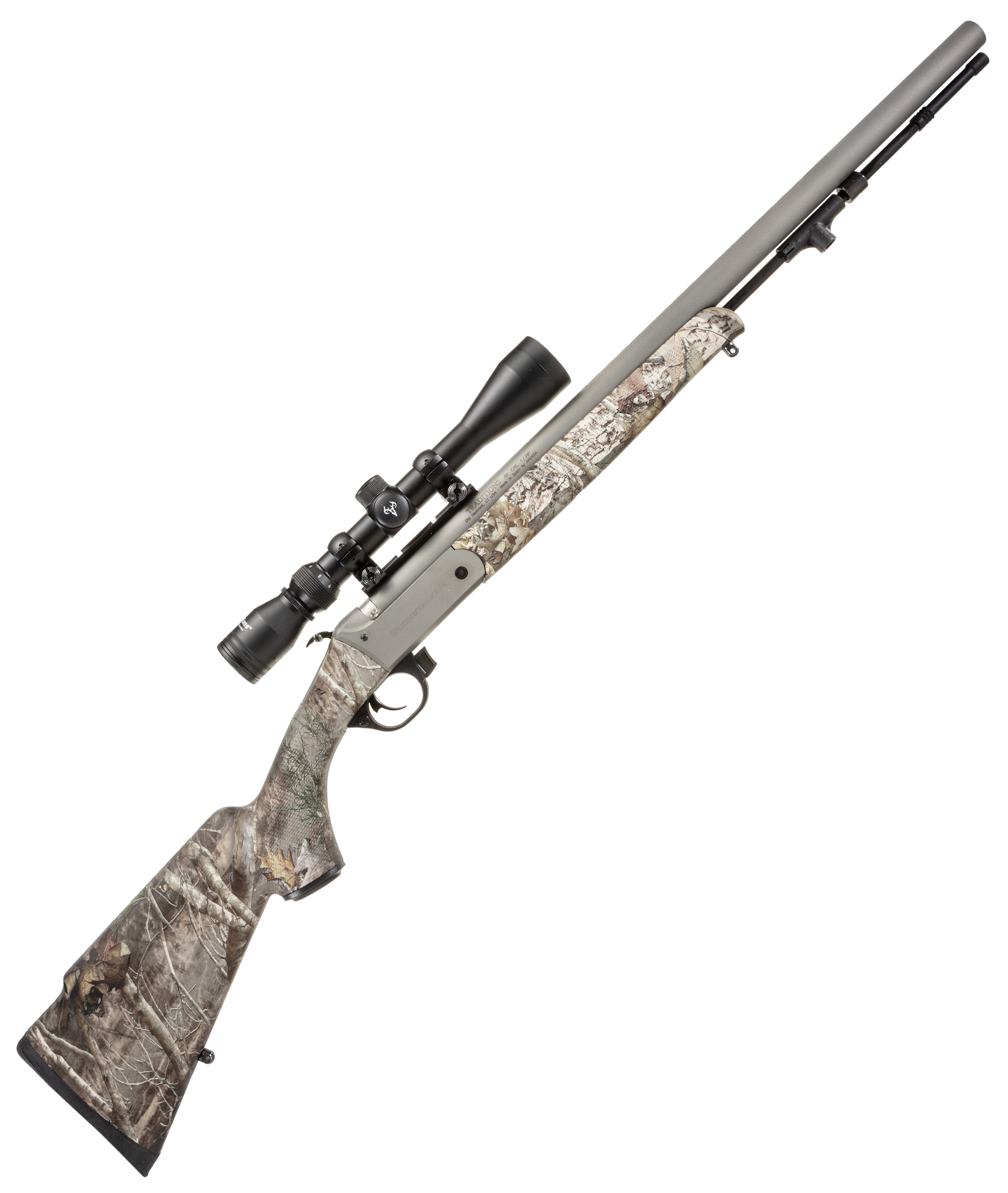 Traditions Buckstalker Muzzleloader with Kanati Camo Stock and Scope Combo - .50 - Traditions