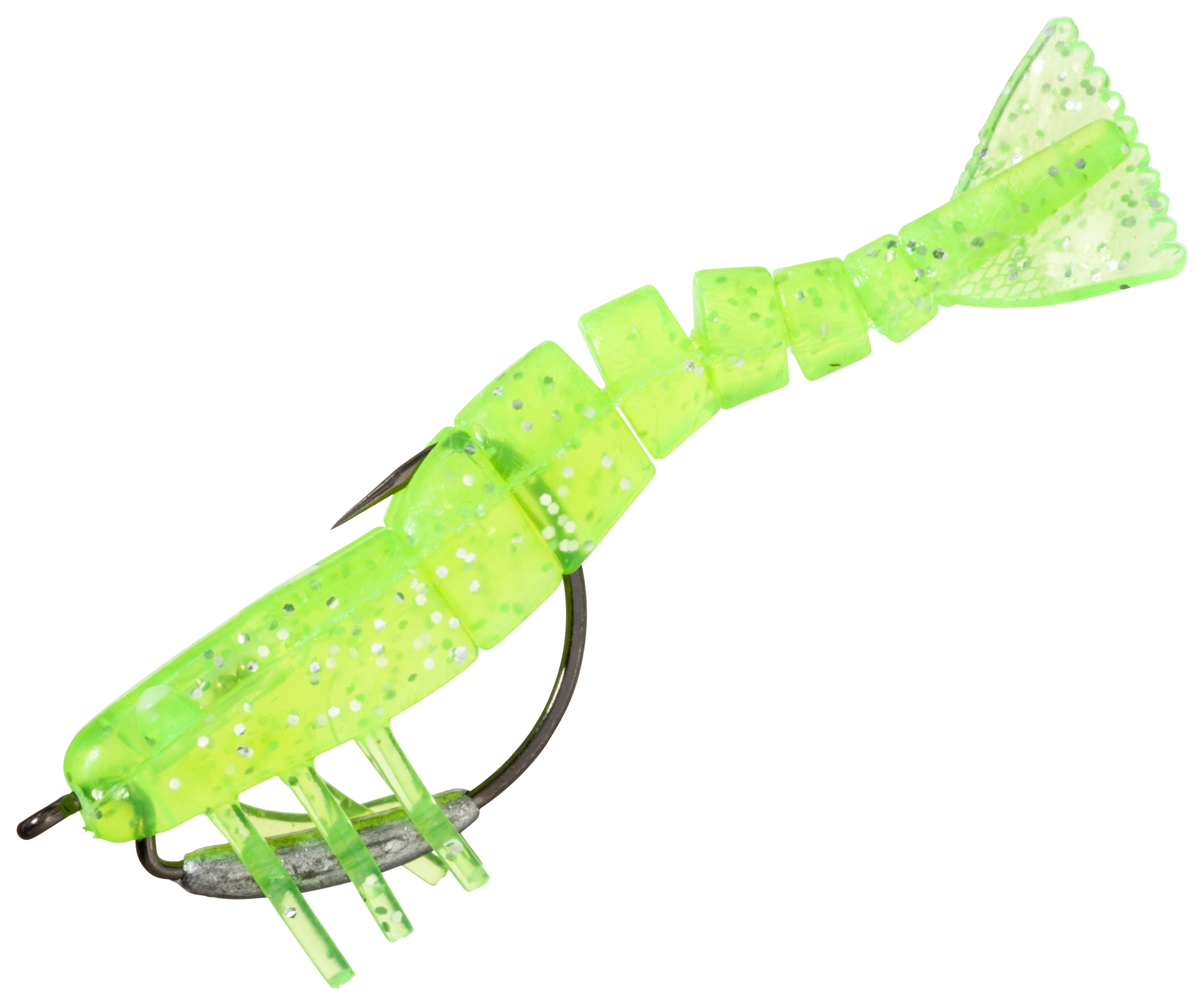 Image of Vudu Weedless Shrimp - 3-1/2″ - Chartreuse