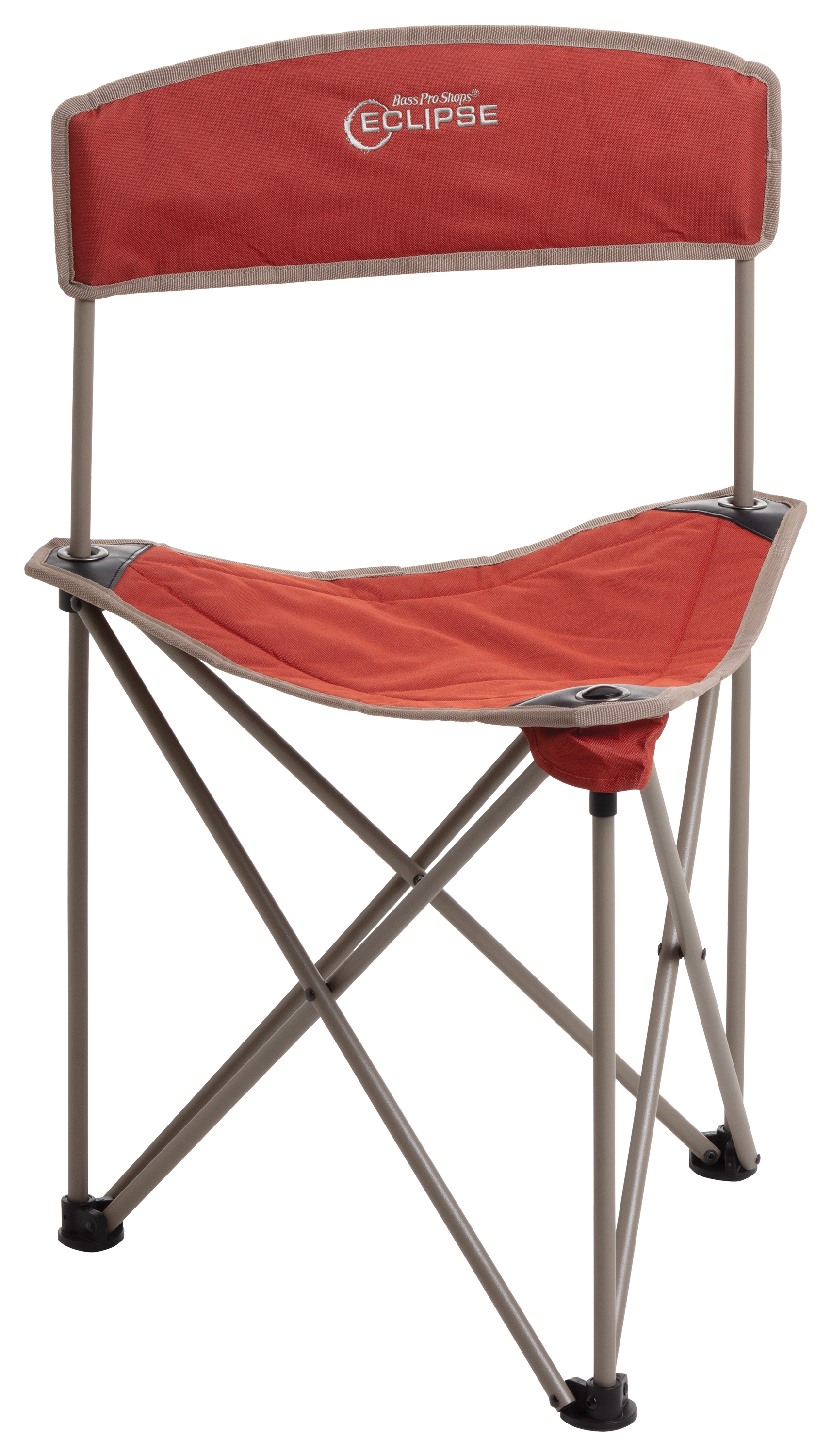 Bass Pro Shops Eclipse Basic Tripod Chair with Backrest - Bossa Nova Red