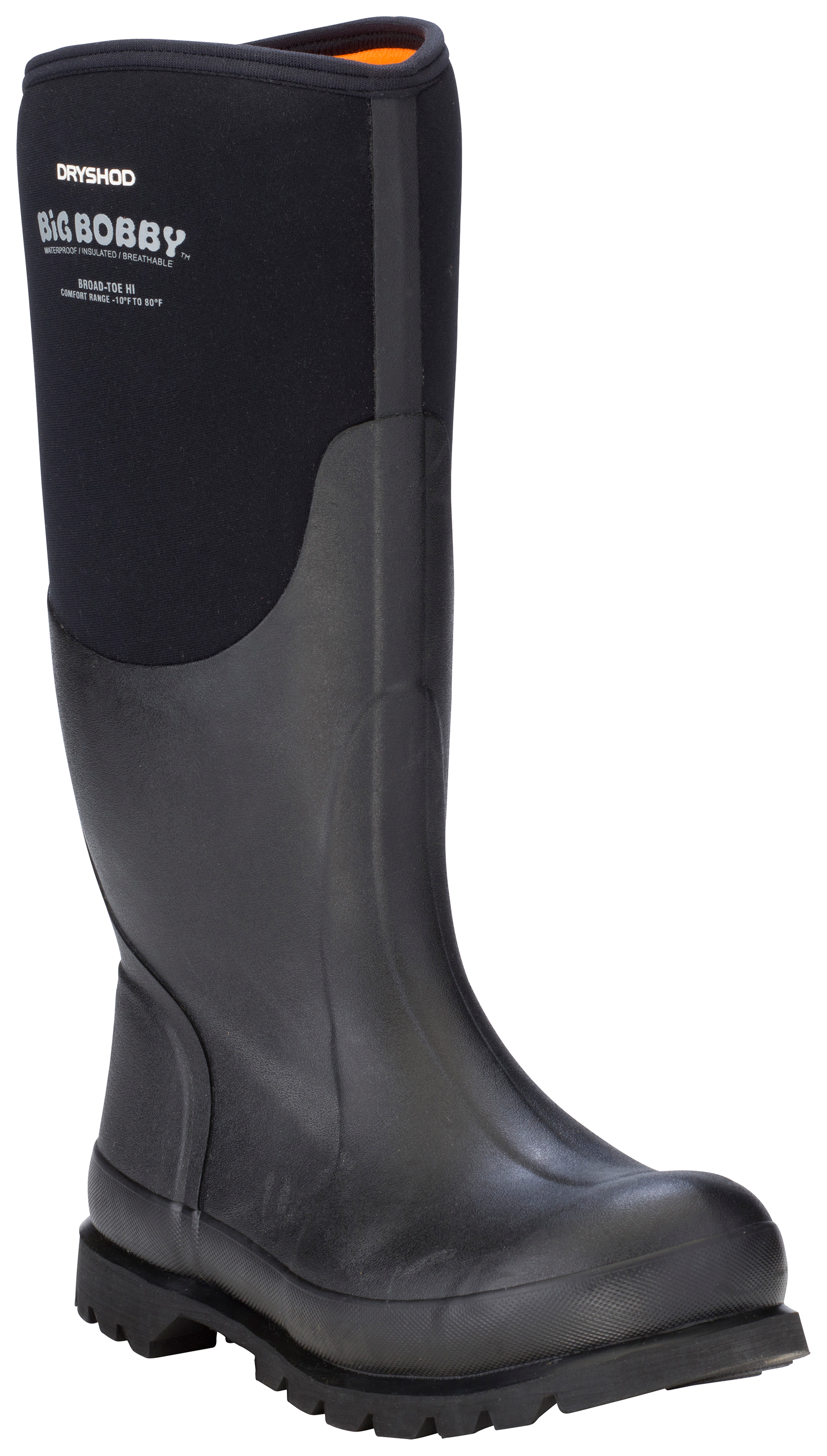 Dryshod Big Bobby Waterproof Work Boots for Men - Black/Grey - 12M