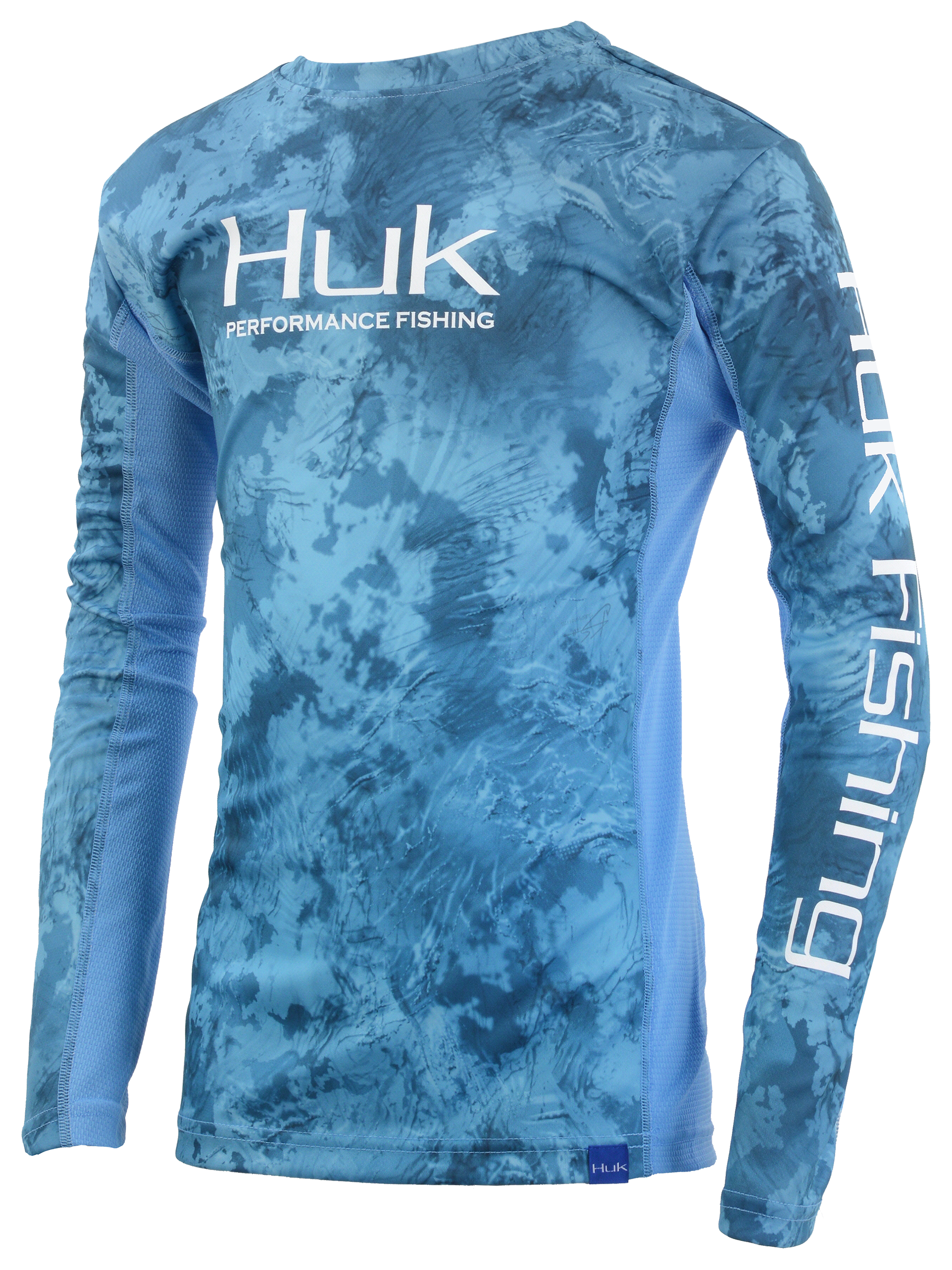 Huk Icon X Camo Long-Sleeve Performance T-Shirt for Kids - Subphantis Flow 