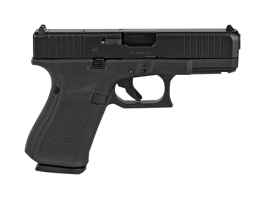 GLOCK 19 Gen5 MOS FS Pistol  9mm  Black nDLC  Black  15  1