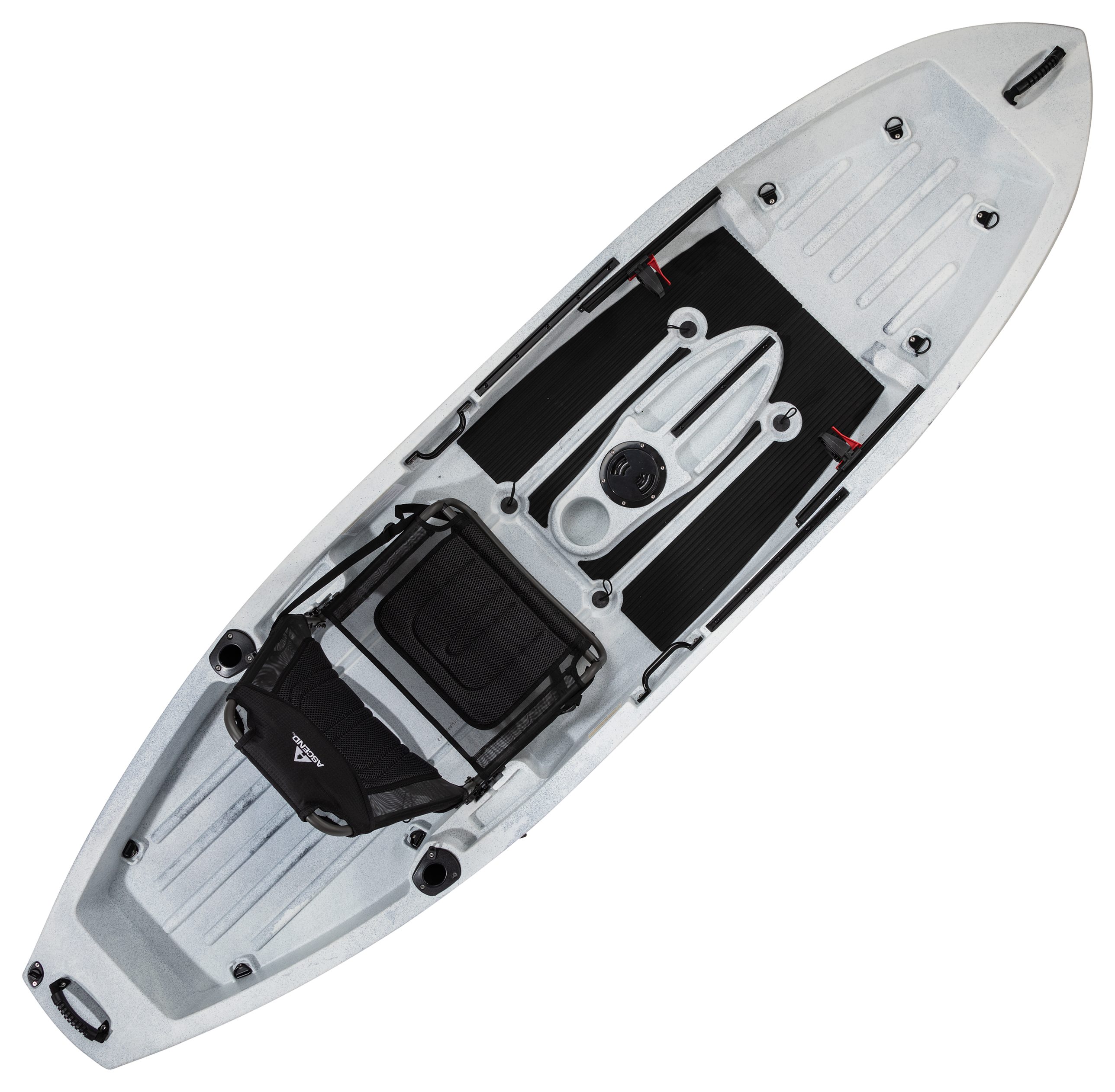 Ascend 10T Sit-On-Top Kayak with Enhanced Seating System - White/Black - Ascend