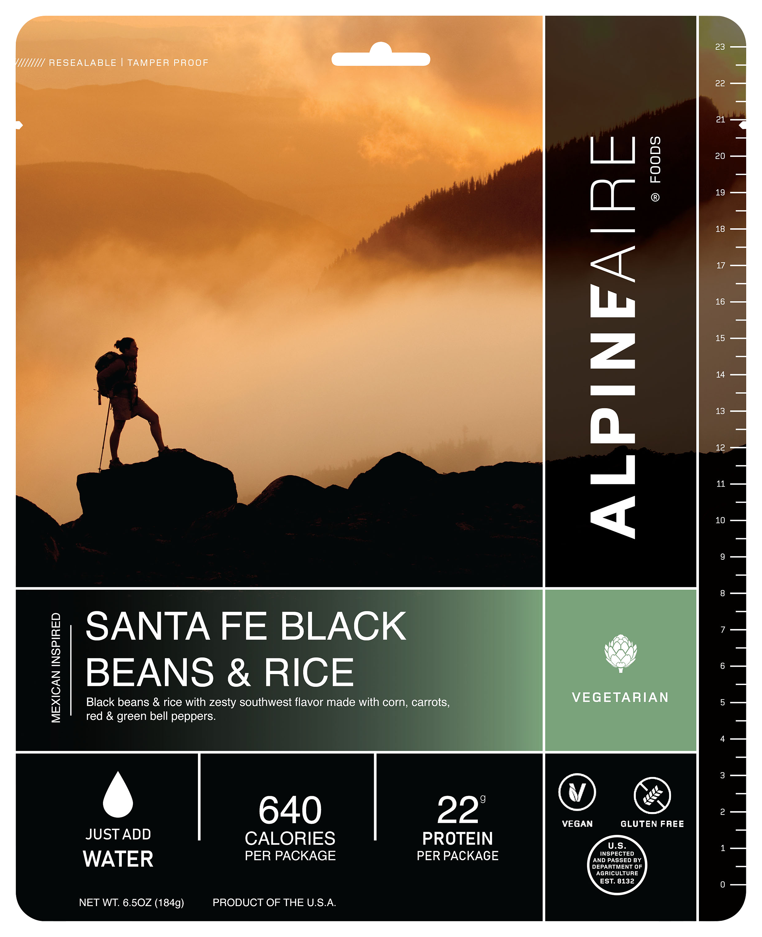 AlpineAire Foods Santa Fe Black Beans and Rice Dehydrated Food