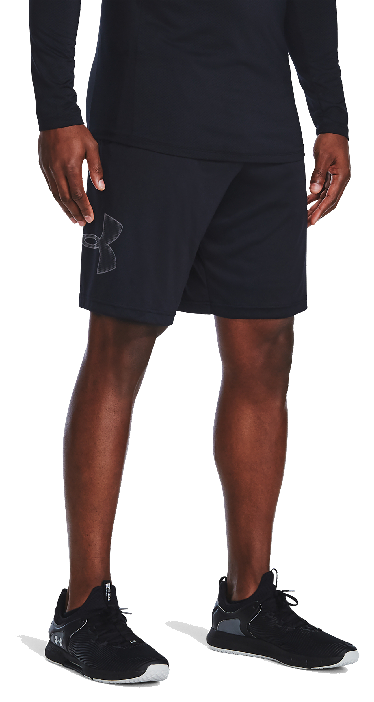 Under Armour UA Tech Graphic Shorts - Black/Graphite-19 - S - Under Armour