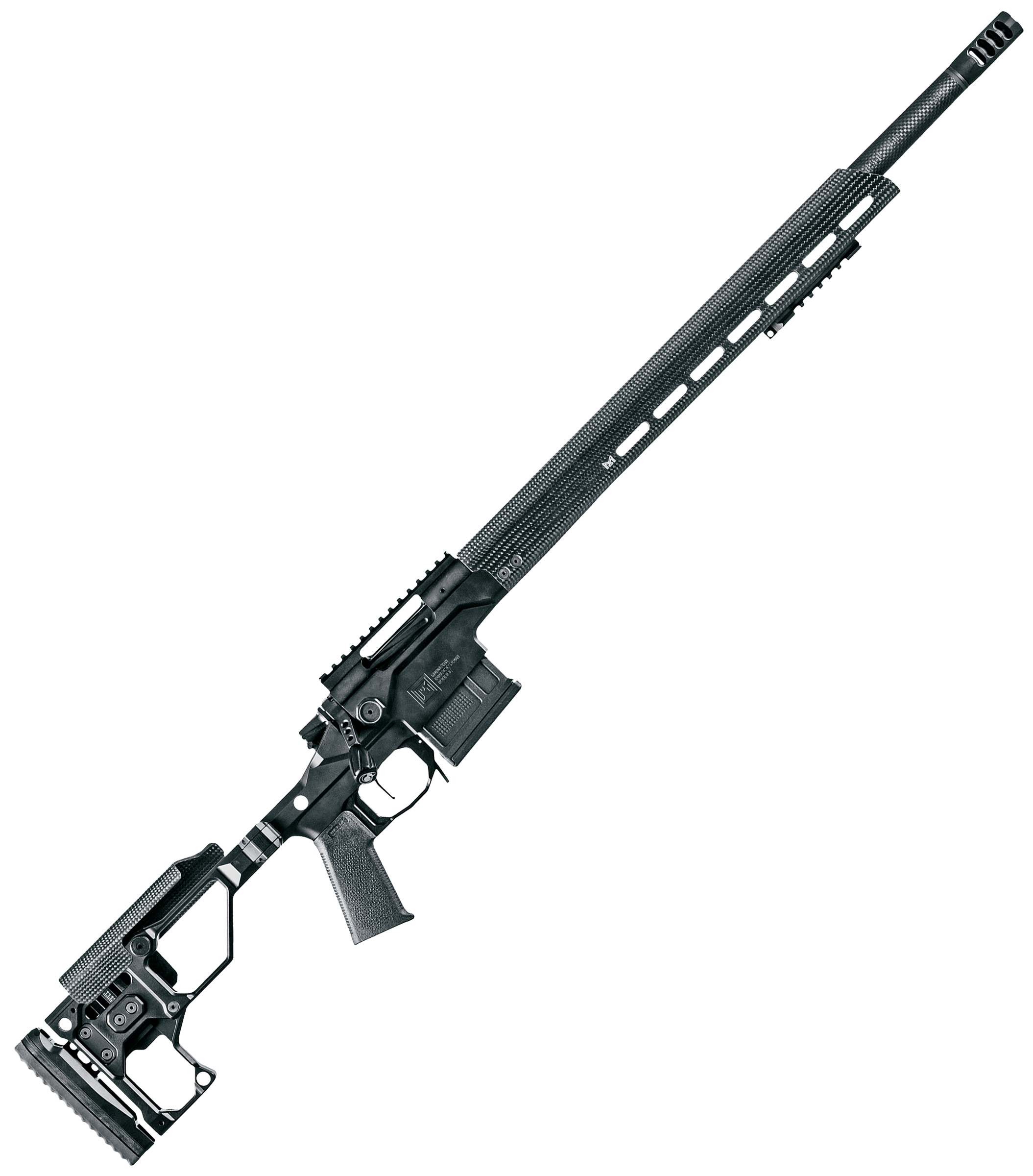 Image of Christensen Arms Modern Precision Bolt-Action Rifle - 6.5 PRC - 24″ - Carbon Fiber FFT/Blk Nitride - Folding Adj. Black