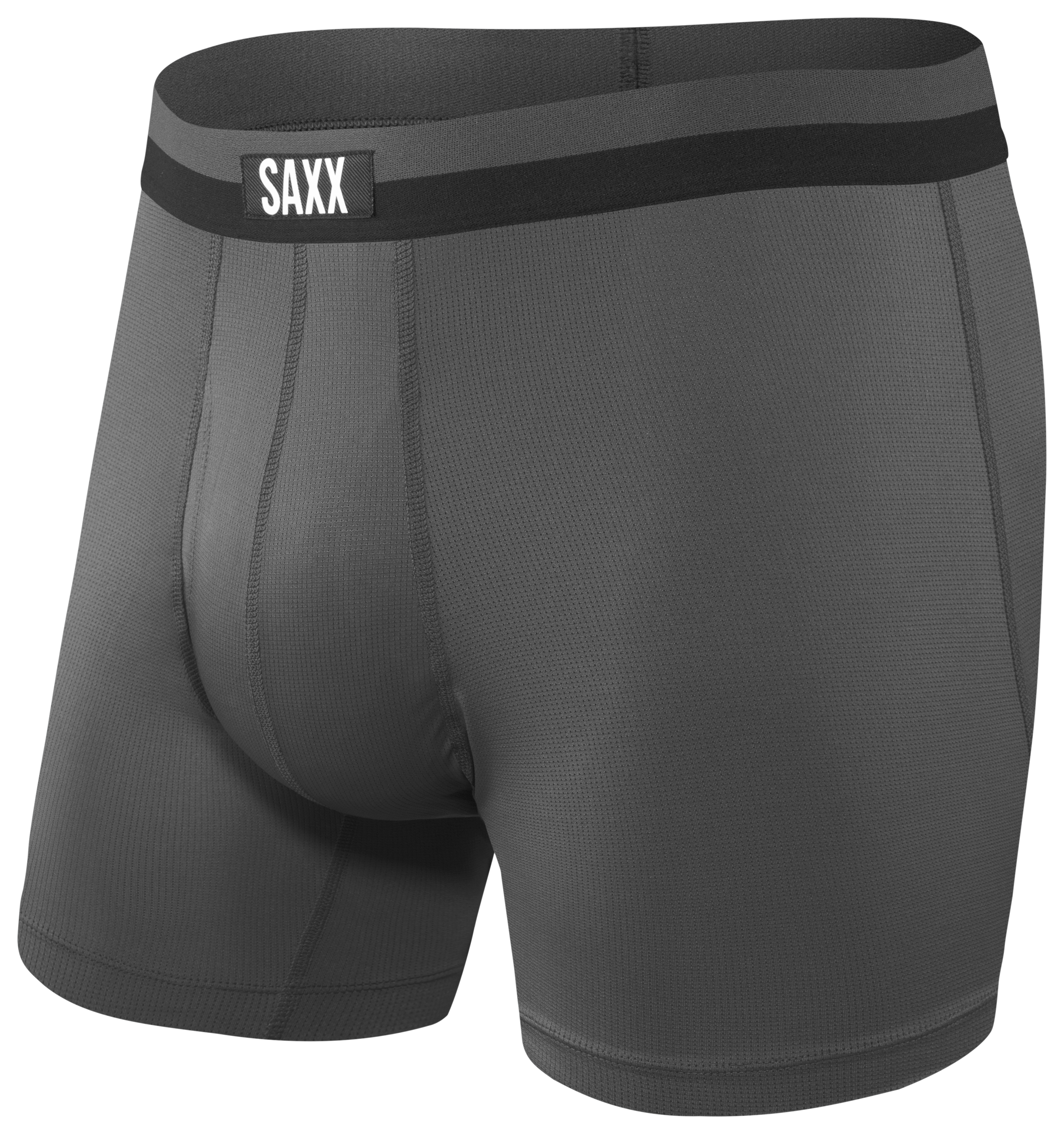 SAXX Sport Mesh Boxer Briefs for Men - Graphite - S