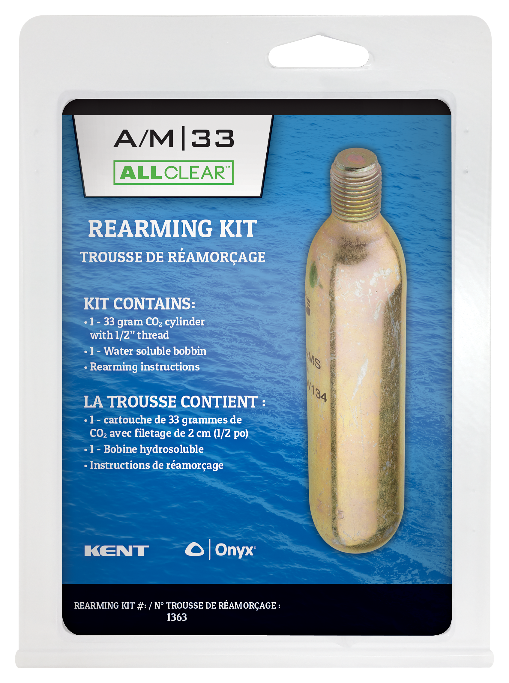 Onyx AM33 All-Clear 33-Gram Inflatable Life Vest Rearming Kit