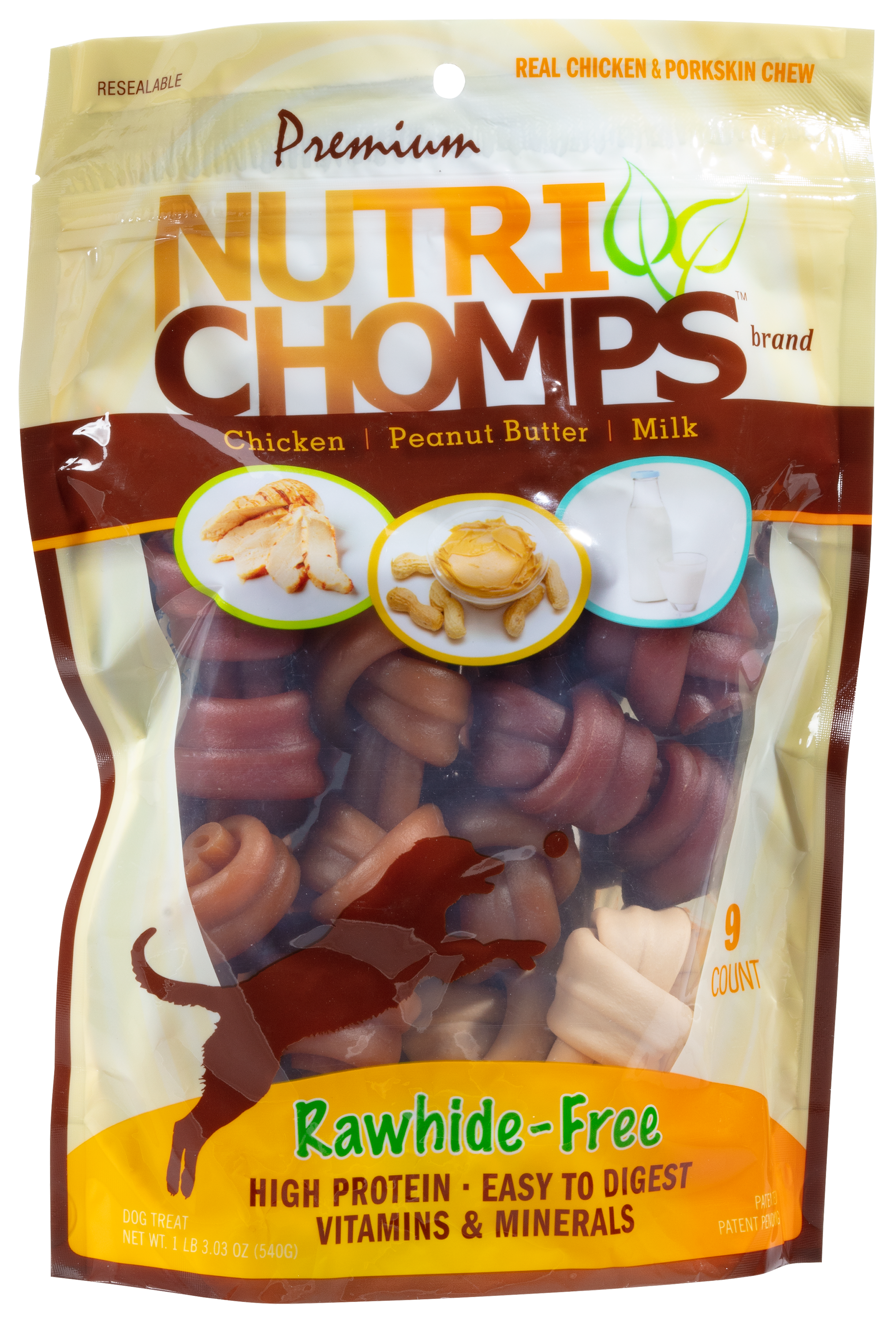 Nutri Chomps Rawhide-Free Knot Dog Chews - Nutri Chomps