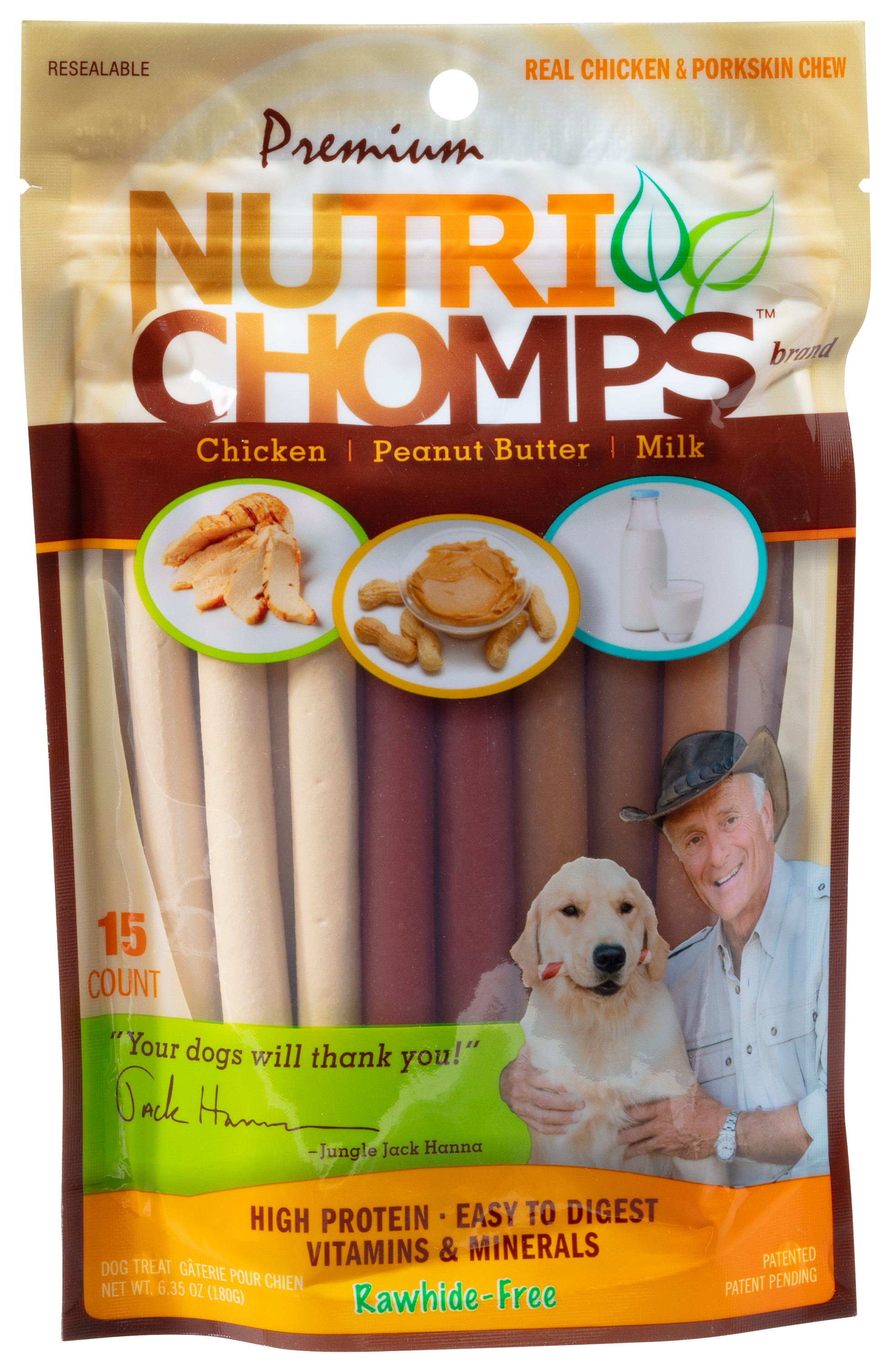 Nutri Chomps Rawhide-Free Mini Twist Stick Dog Chews