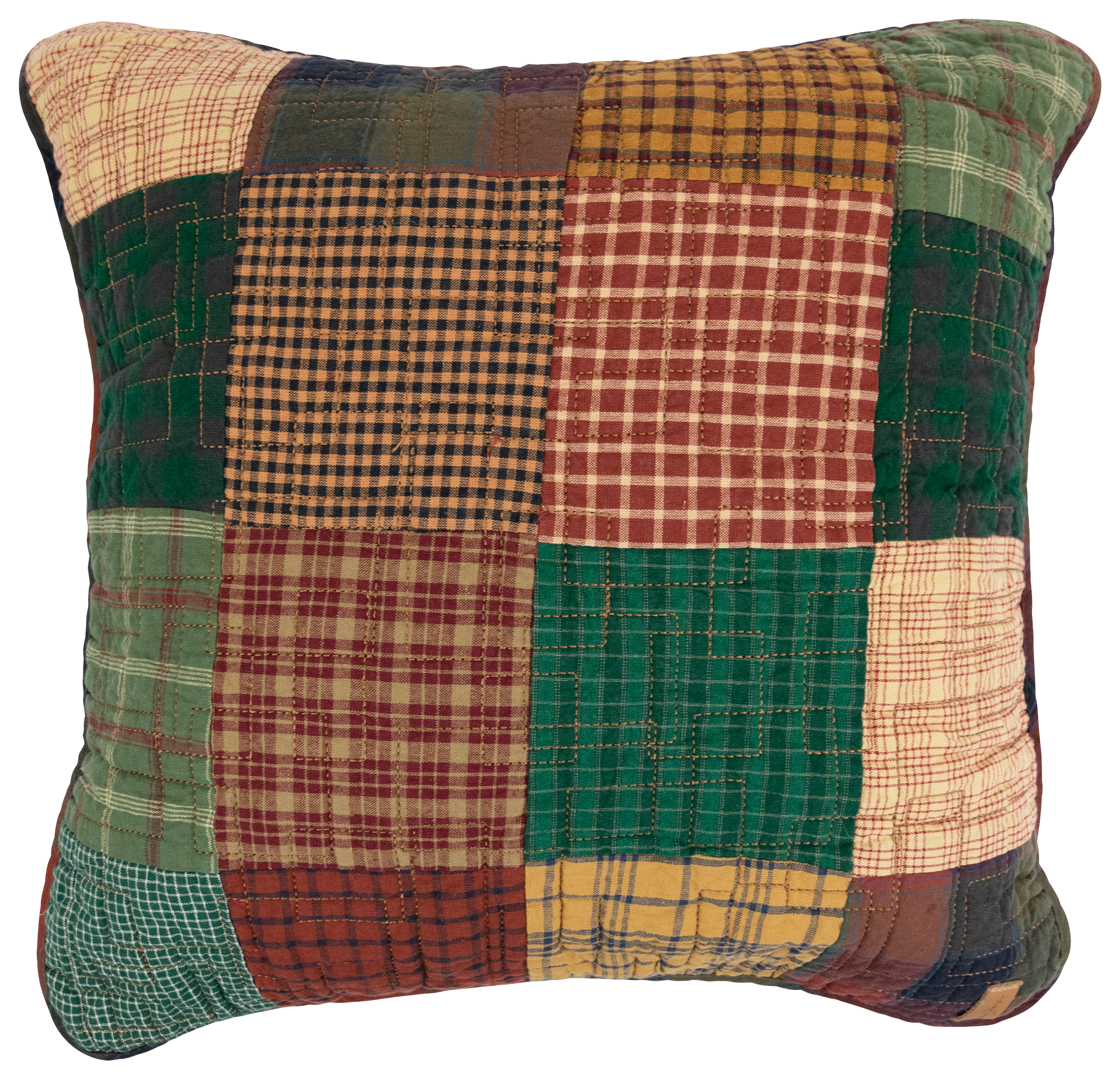 Donna Sharp Campfire Square Bedding Collection Patchwork Square Pillow