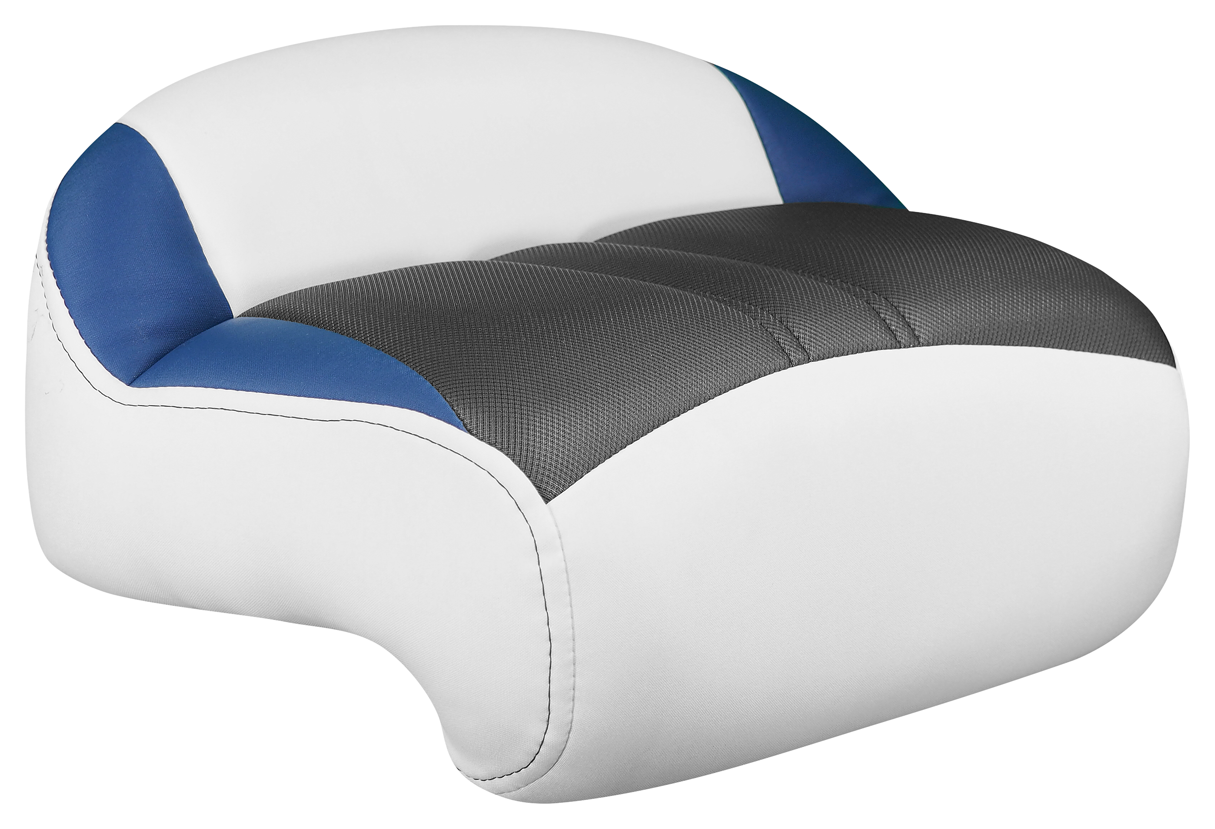 Tempress Pro Casting Boat Seat - White/Blue/Carbon