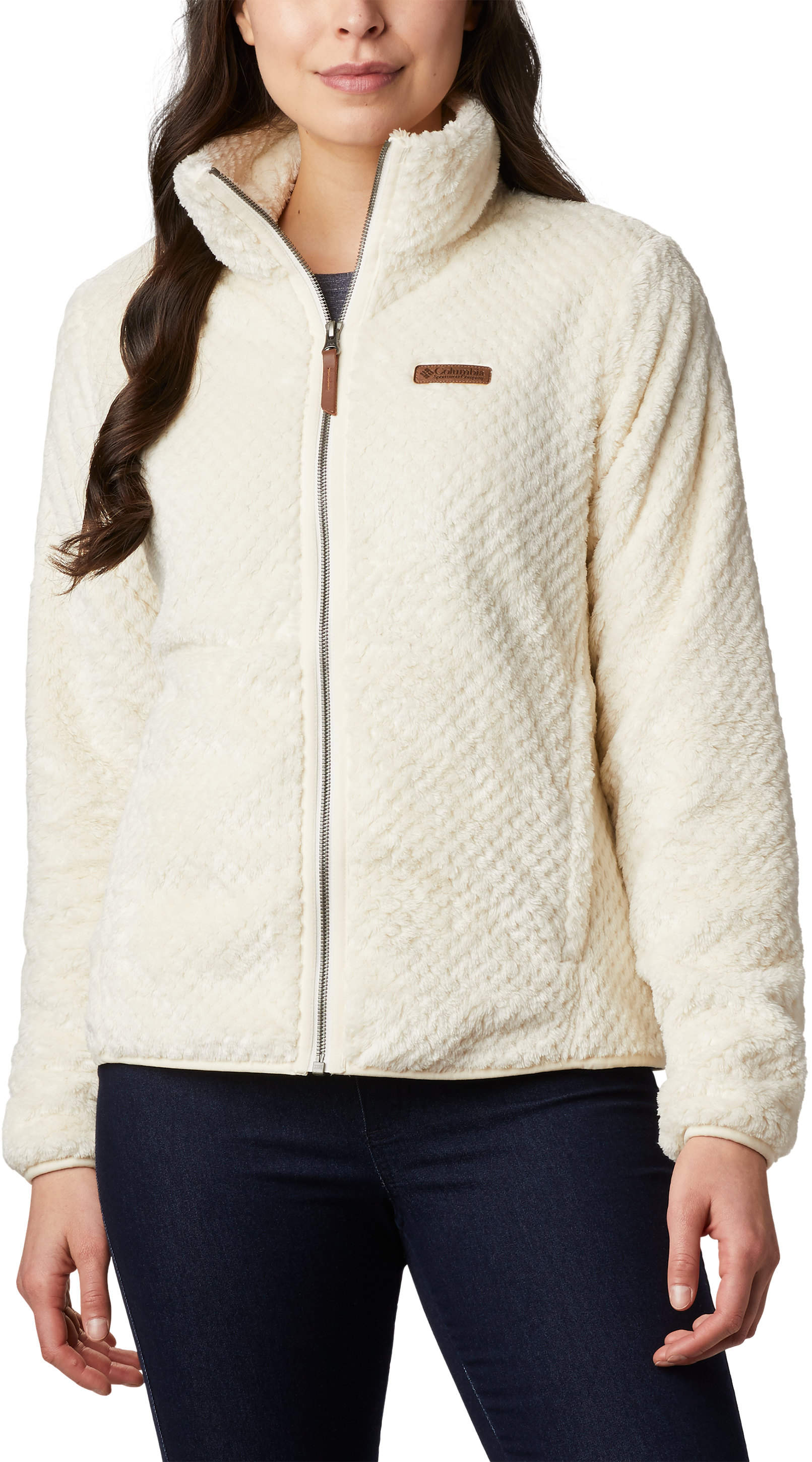 Image of Columbia Fire Side II Sherpa Full-Zip Jacket for Ladies - Chalk - M