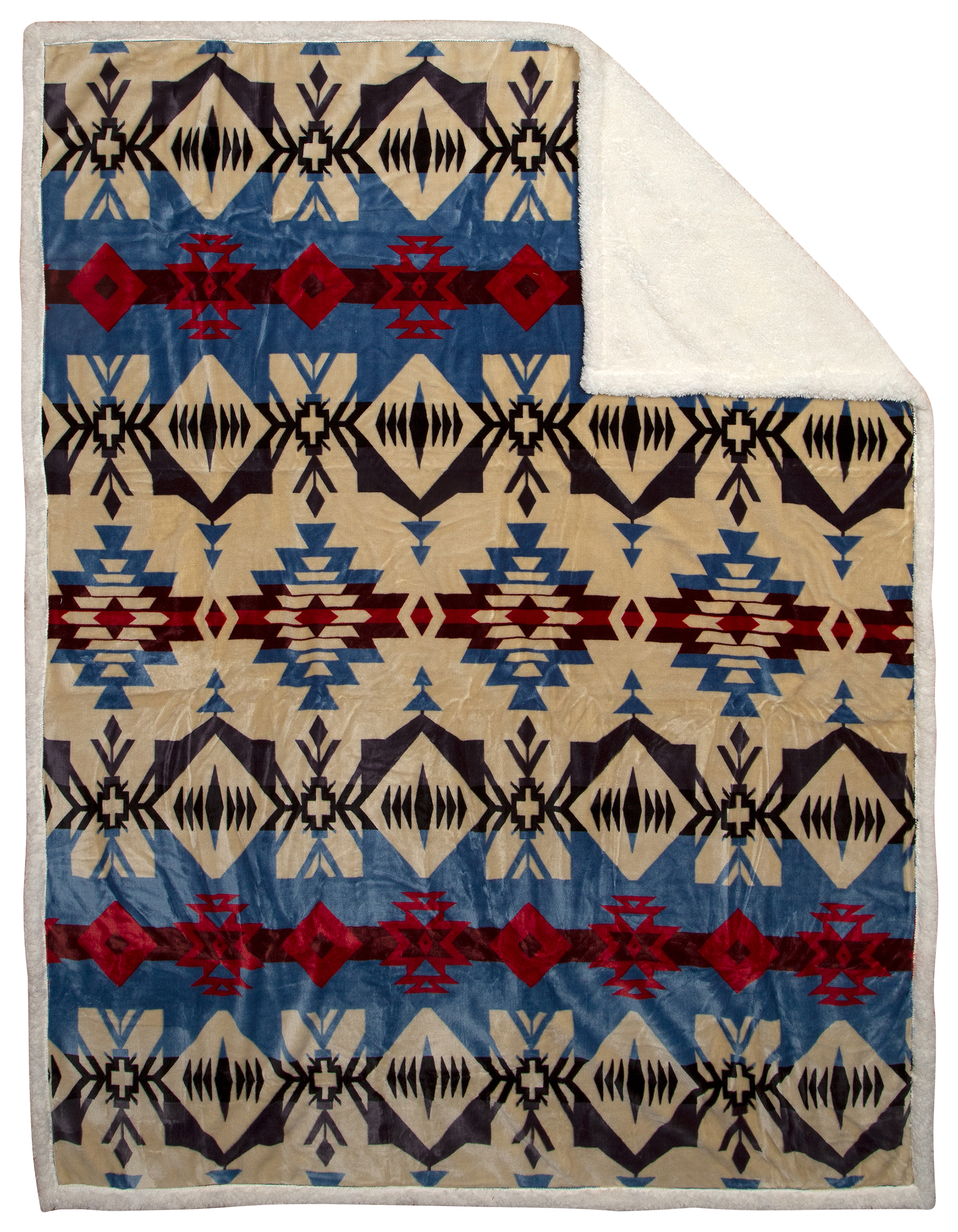 Carstens Blue River Collection Southwest Fleece Throw
