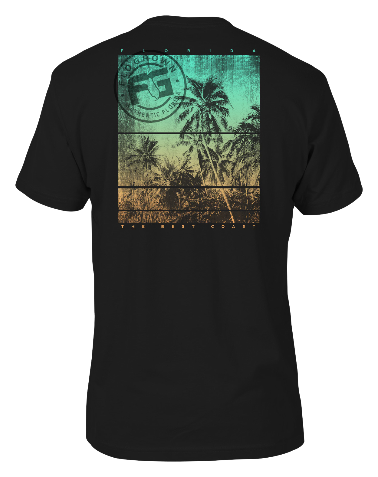 FloGrown Palms Coast Short-Sleeve T-Shirt for Men - Black - 3XL