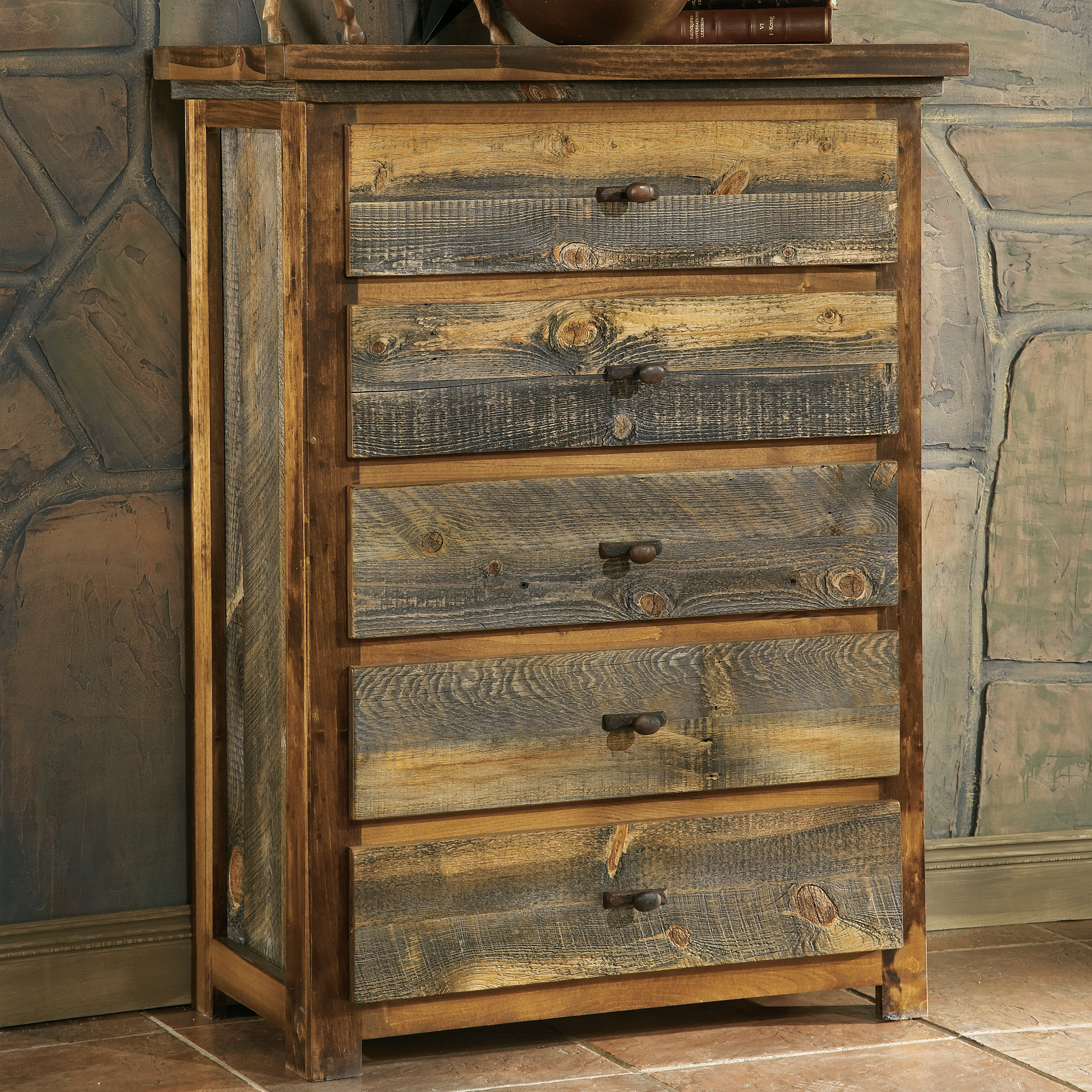Mountain Woods Furniture Wyoming Collection 5-Drawer Chest - Bronze