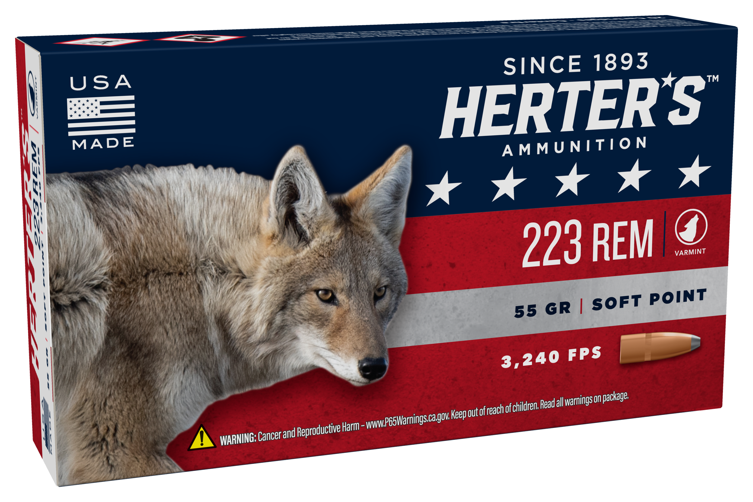 Herter's Hunting .223 Remington 55 Grain Soft Point Centerfire Rifle Ammo - Herter's