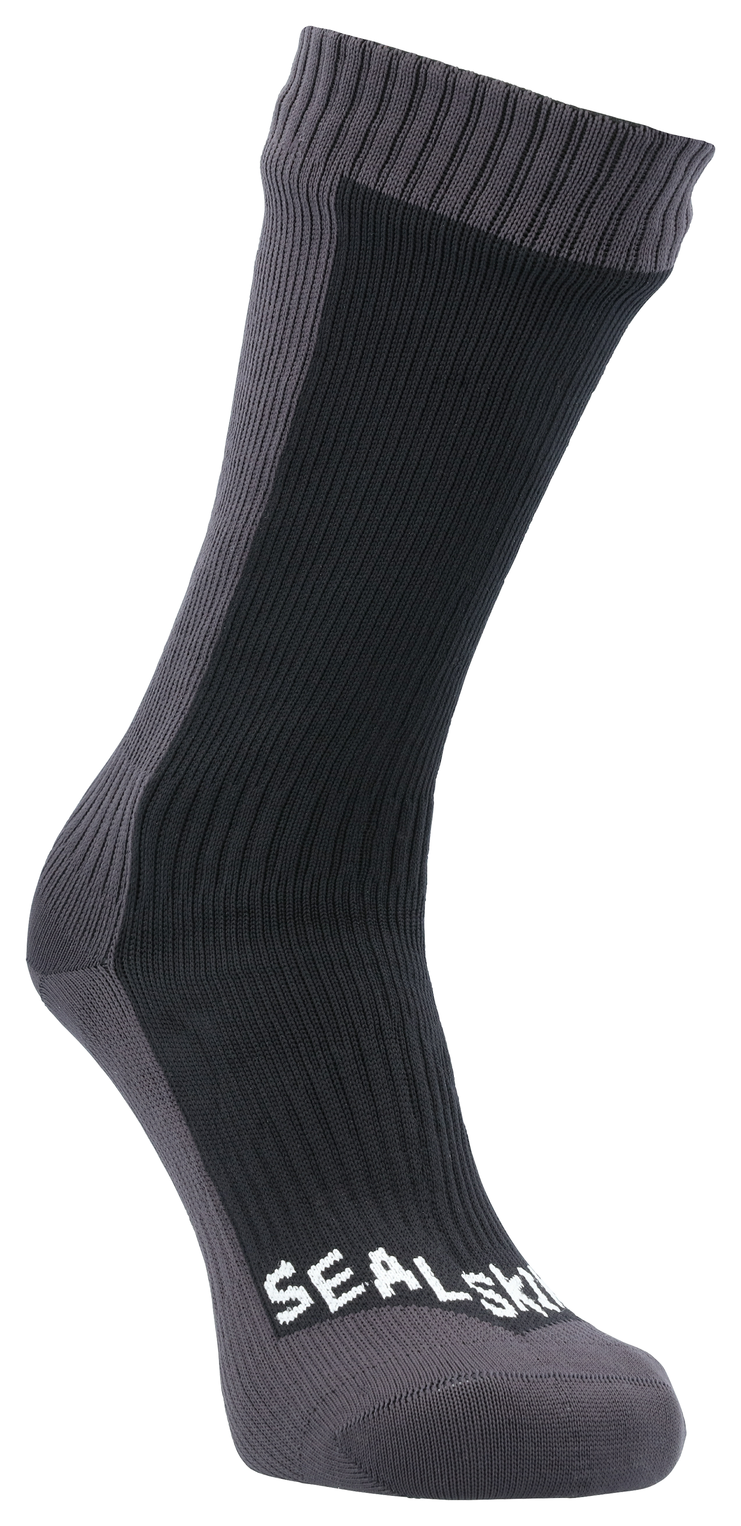 Sealskinz Cold Weather Waterproof Mid Calf Socks - Black/Grey - M
