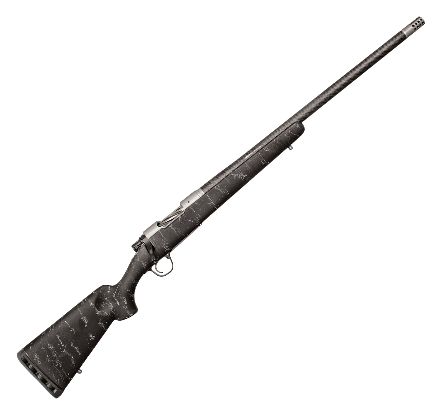 Image of Christensen Arms Ridgeline Bolt-Action Rifle - .300 Win Mag - 26″ - Right - Stainless Steel - Black w/Gray Webbing - 3 + 1