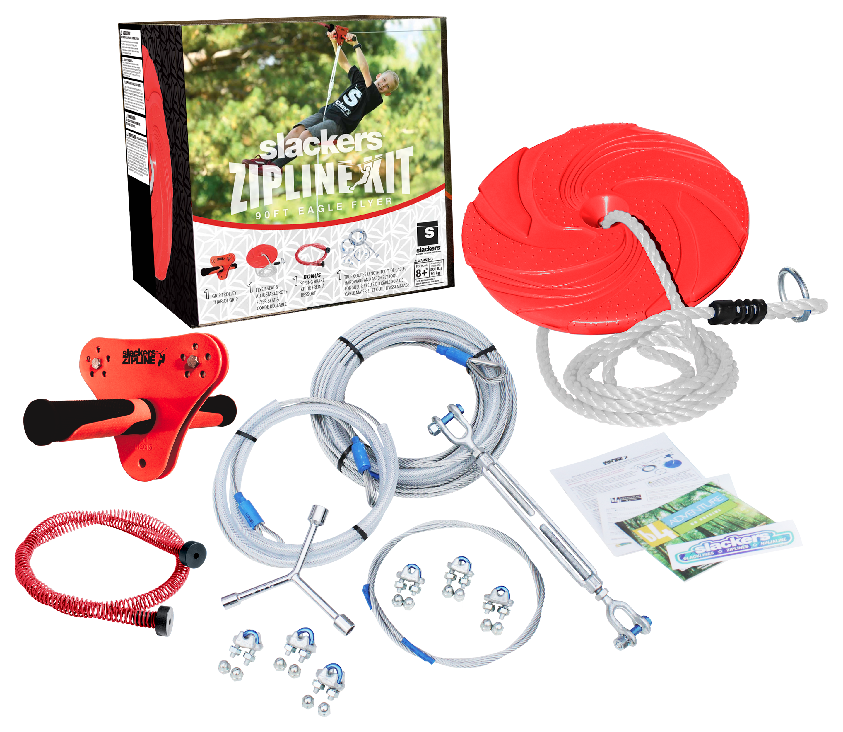 B4 Adventure Slackers 90 Eagle Series Zipline Kit