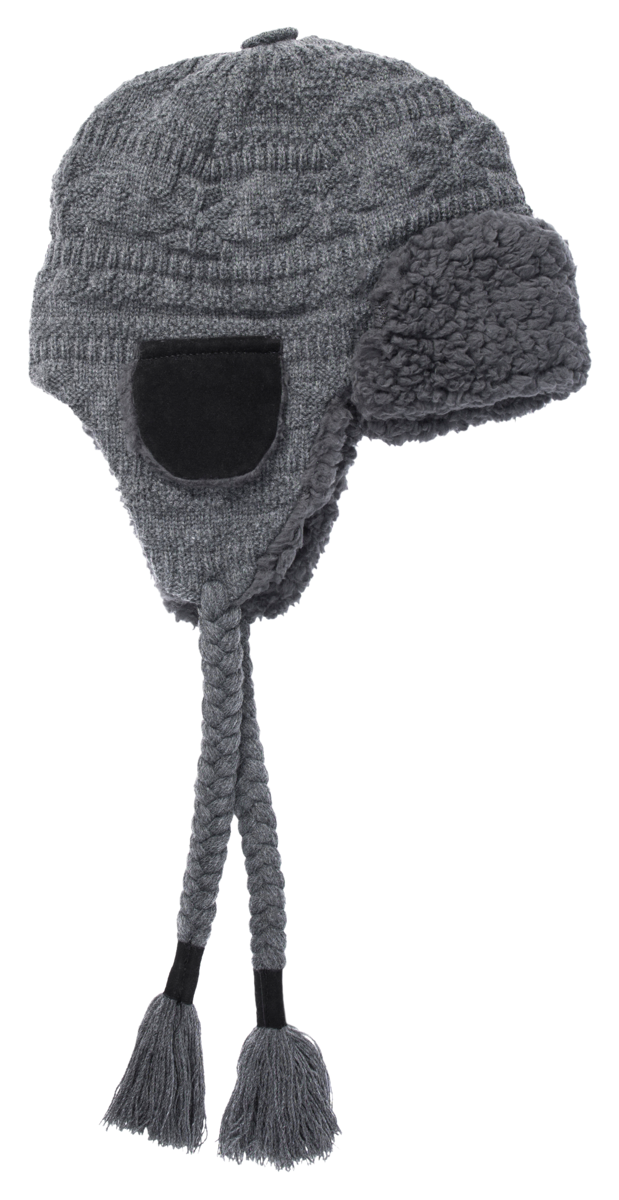MUK LUKS Lined Trapper Hat - Grey/Black