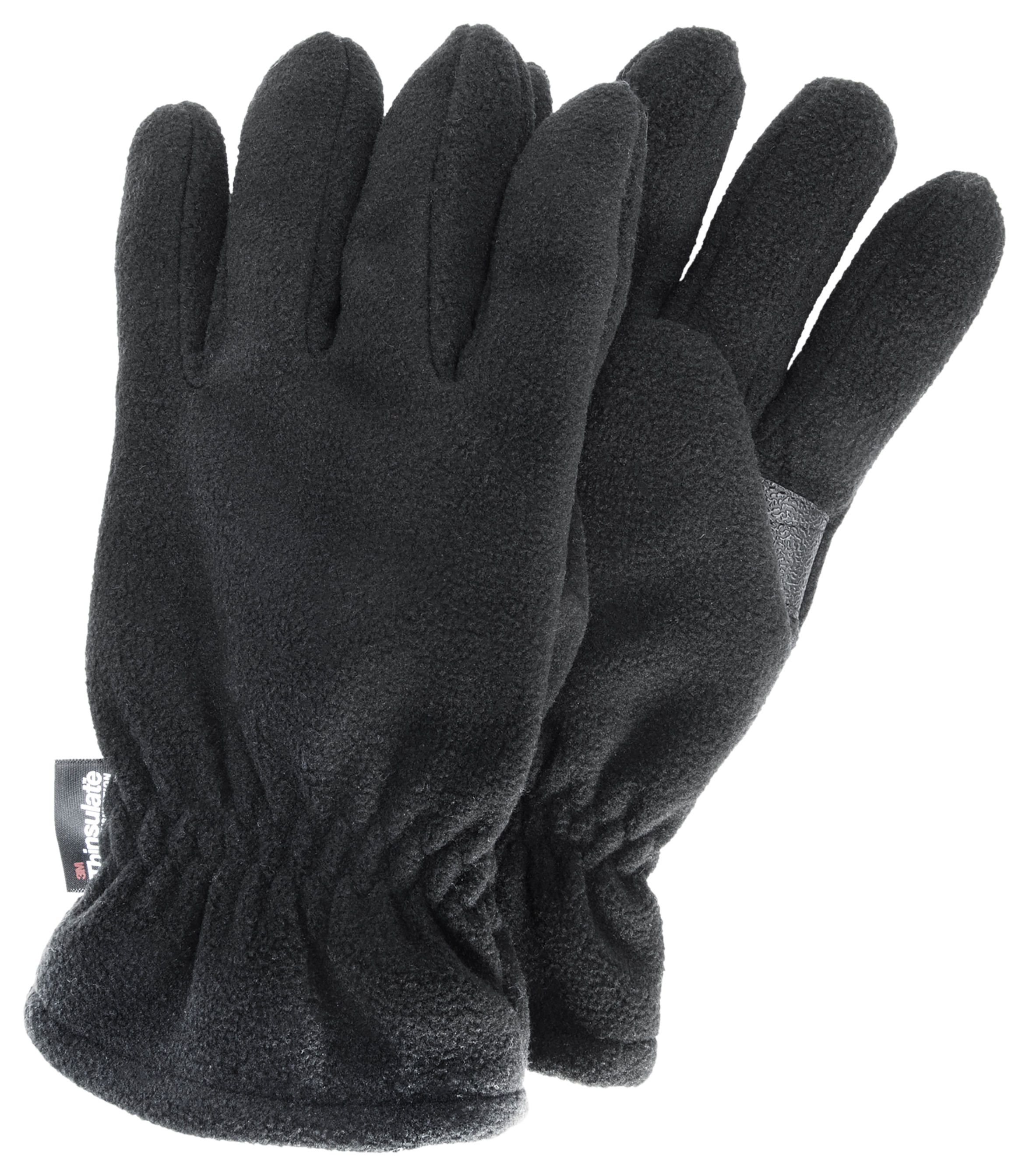 QuietWear Fleece Gloves for Men - Black - XL